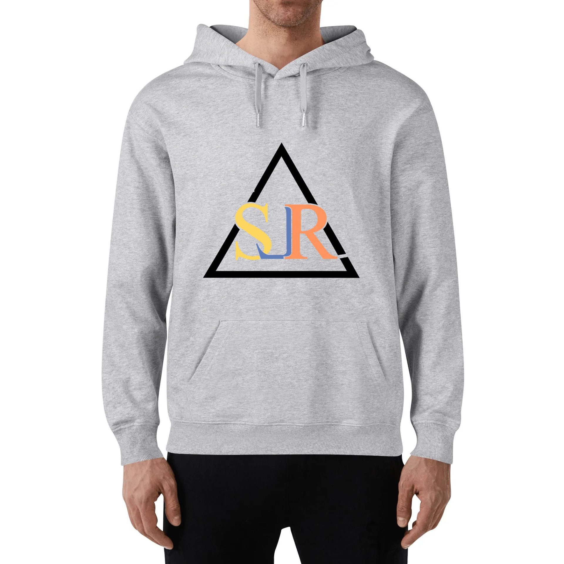 SLR White/Black/Gold Tri-Angle Logo Men's Hoodie - Image 3