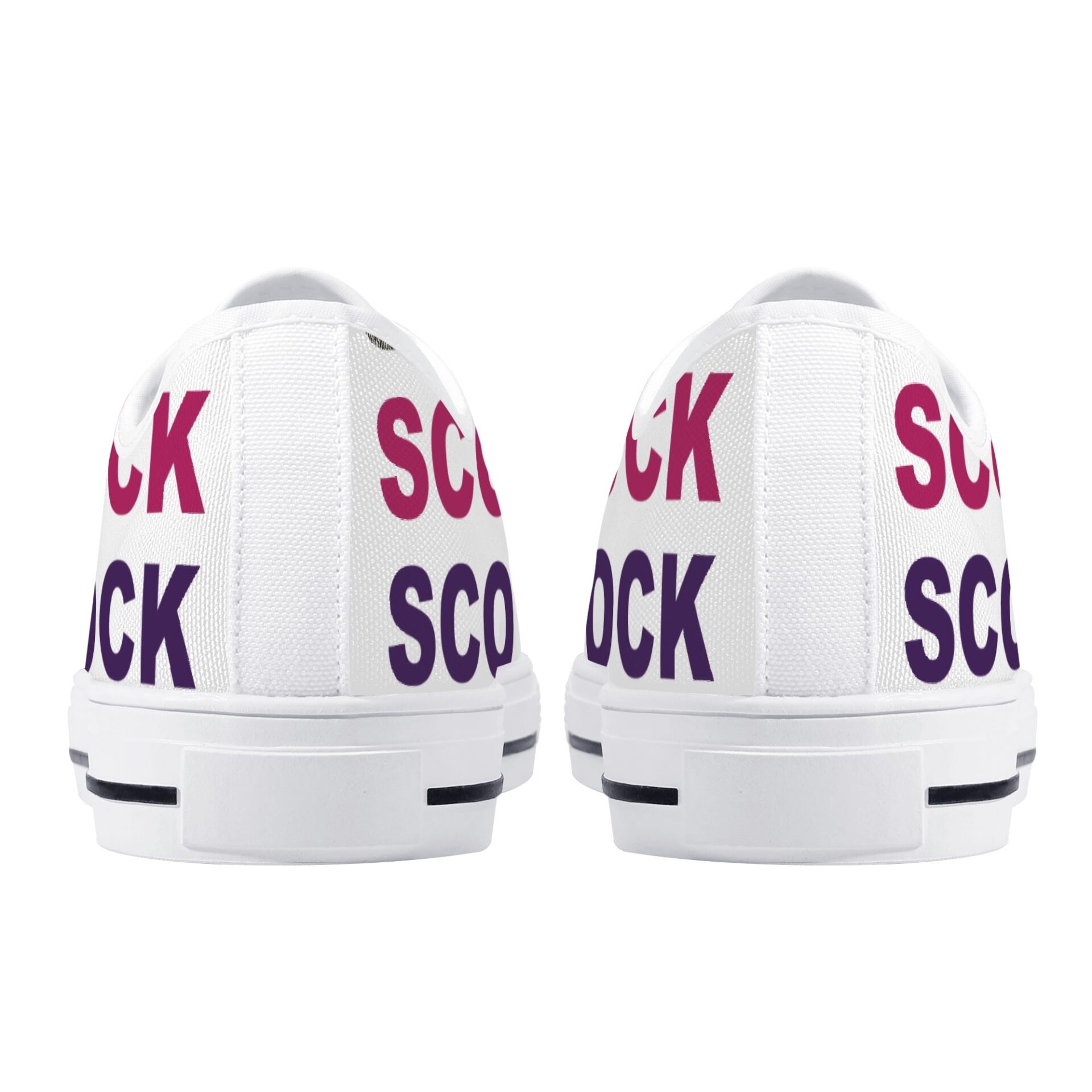 SLR NAME LOGO Women’s Low Top Canvas Shoes - Image 7