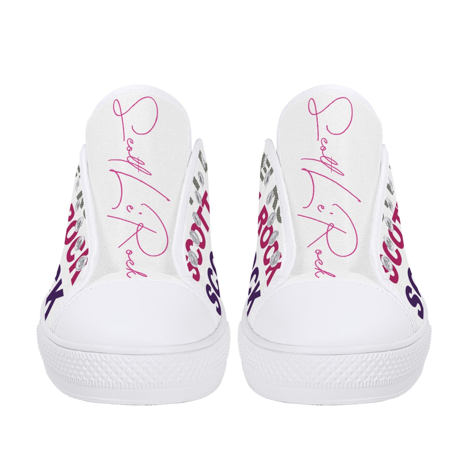 SLR NAME LOGO Women’s Low Top Canvas Shoes - Image 8