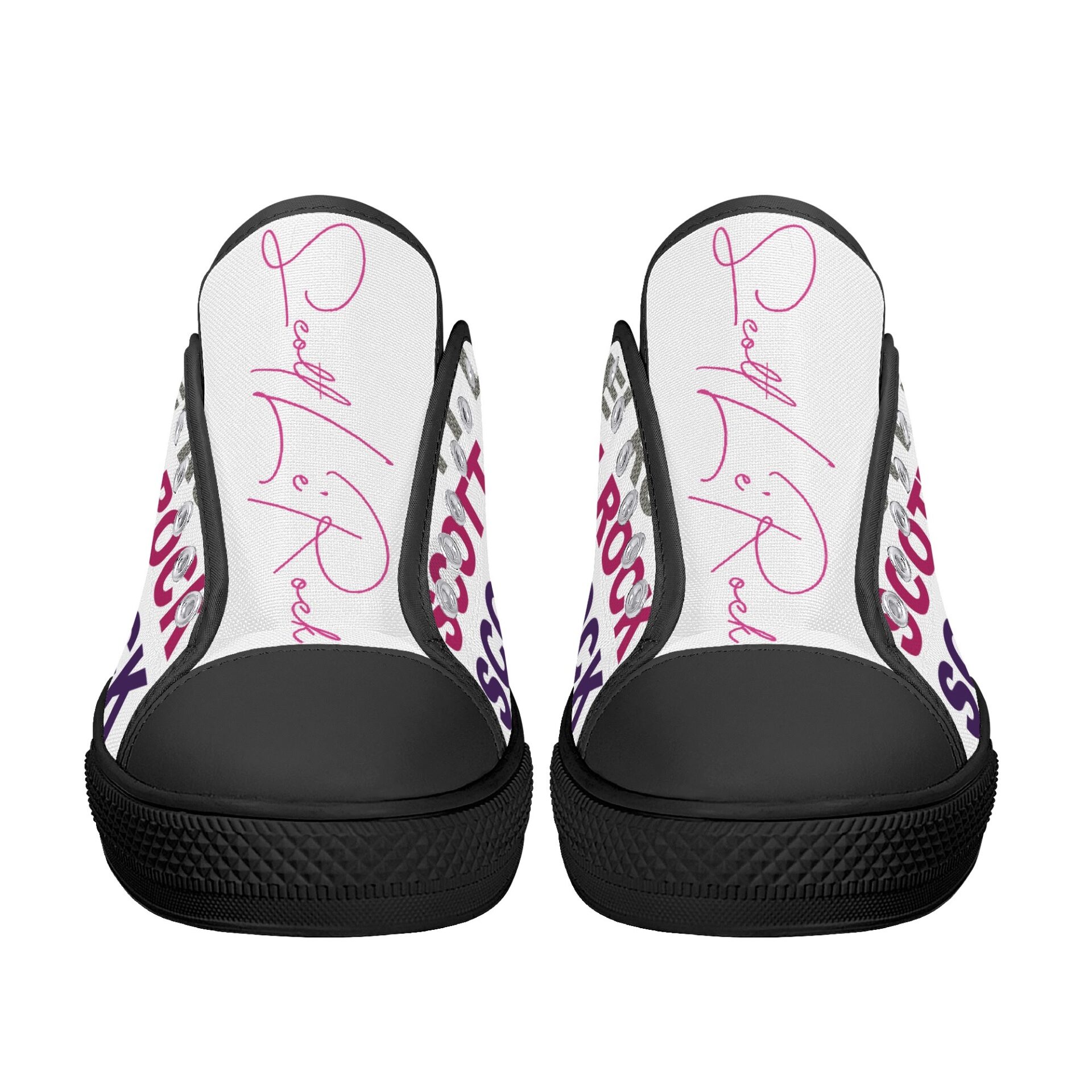 SLR NAME LOGO Women’s Low Top Canvas Shoes - Image 4