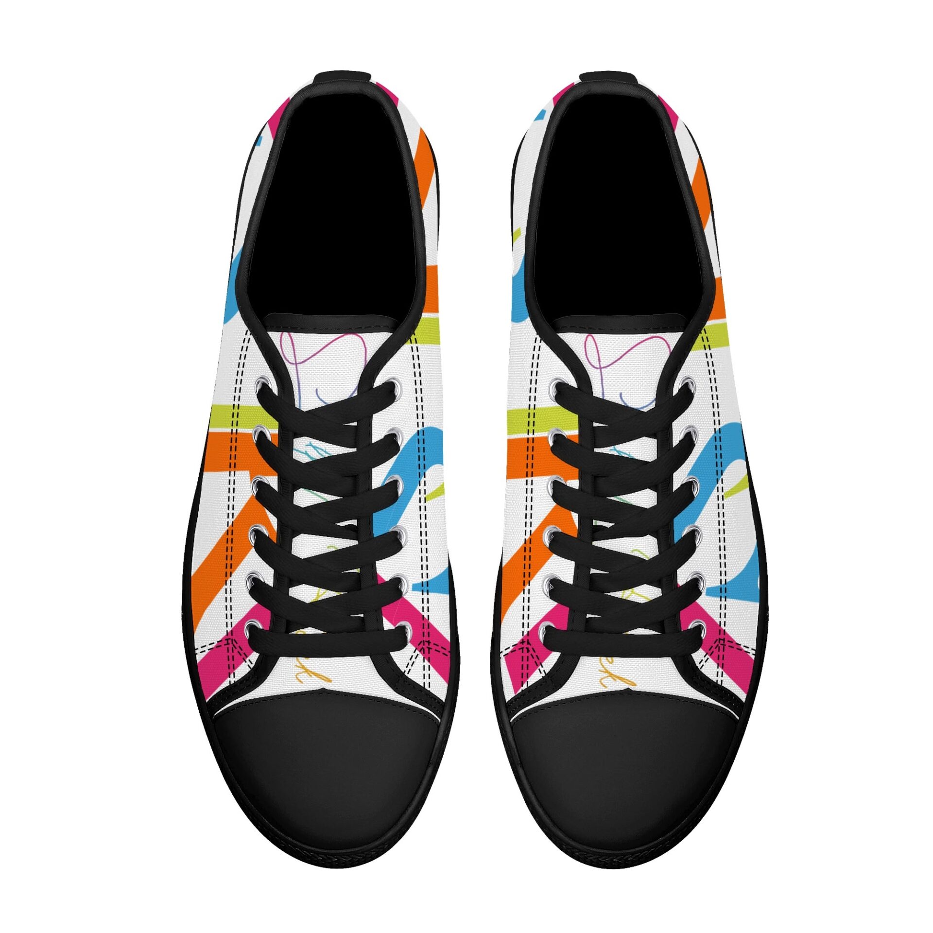 SLR PINK TRI-COLOR SIGNATURE LOGO Low Top Canvas Shoes - Image 2