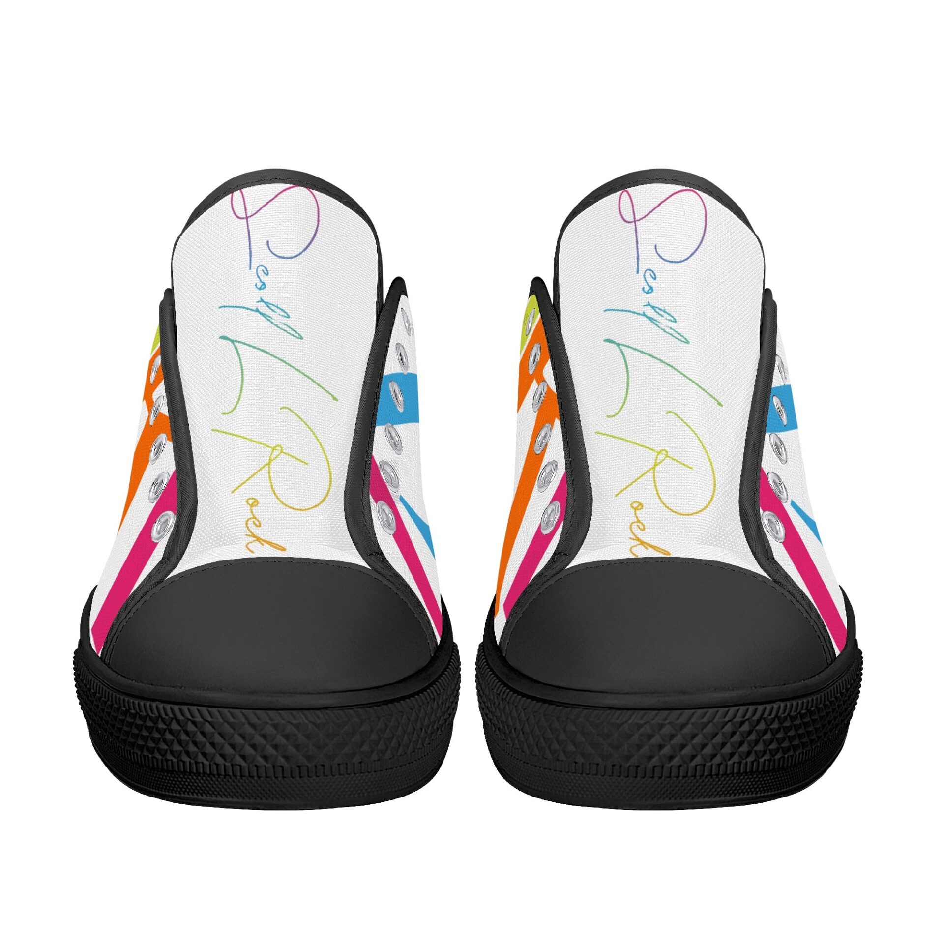 SLR PINK TRI-COLOR SIGNATURE LOGO Low Top Canvas Shoes - Image 4