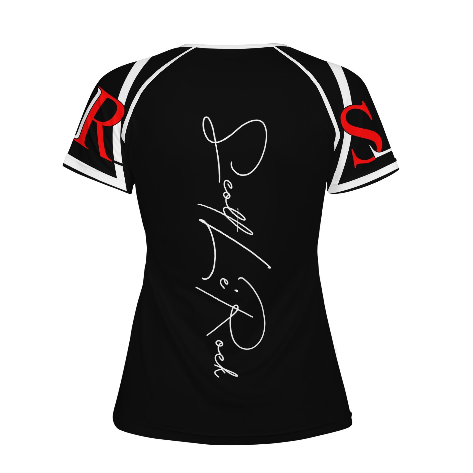 SLR WOMEN’S BLACK/WHITE/RED TSHIRT - Image 2