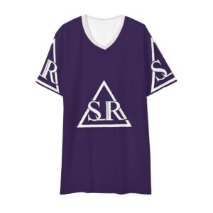 SLR Men’s NAVY BLUE/WHITE Short Sleeve V Neck T-shirt
