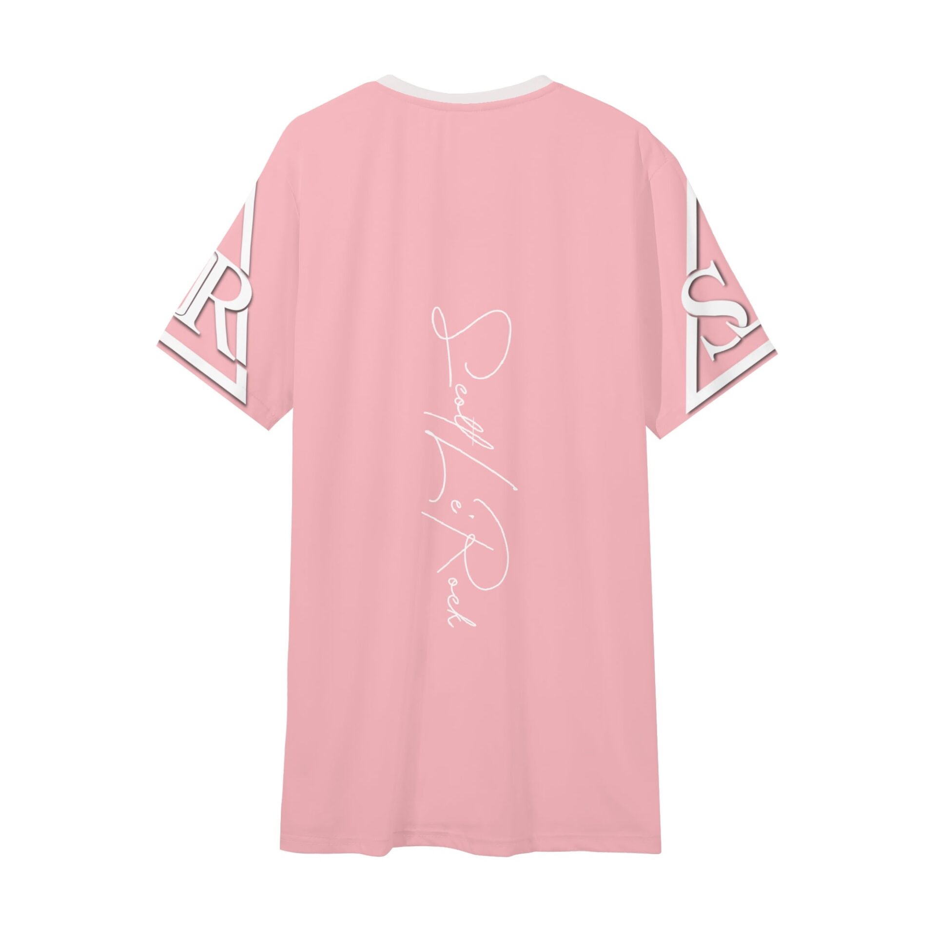 SLR Men’s PINK/WHITE Short Sleeve V Neck T-shirt - Image 2