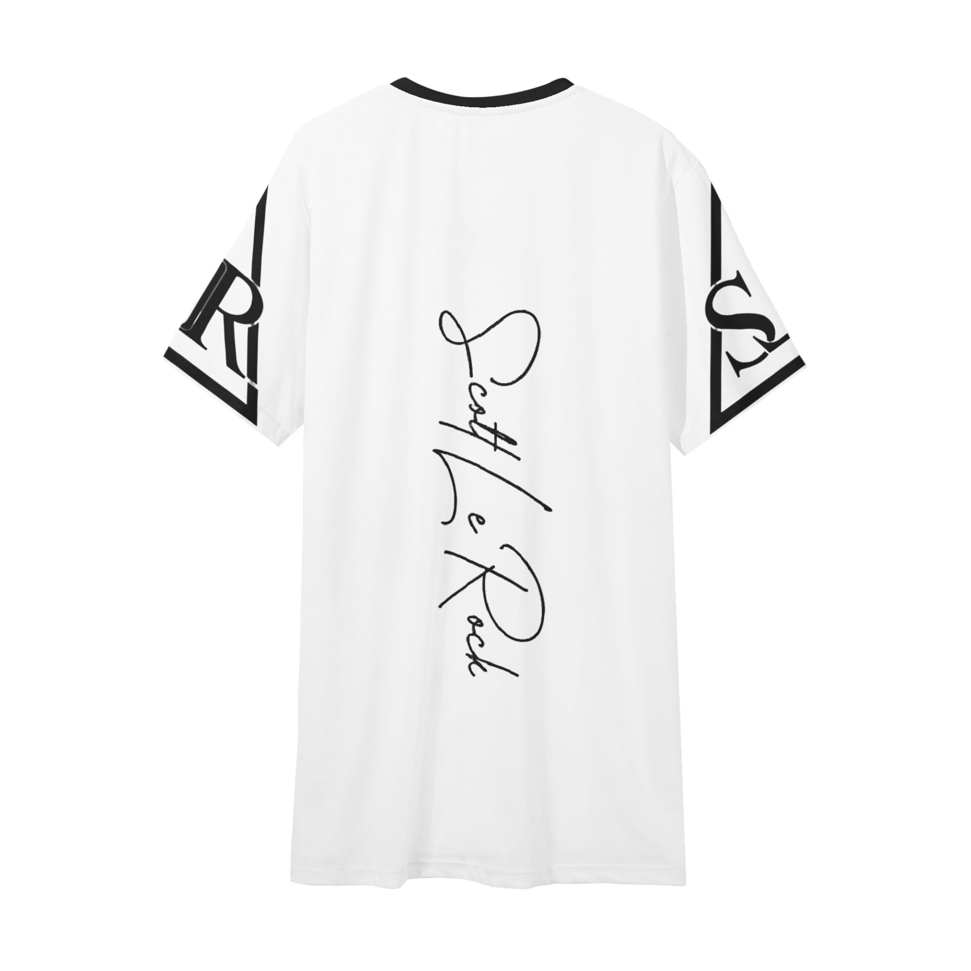 SLR Men’s WHITE/BLACK Short Sleeve V Neck T-shirt - Image 2
