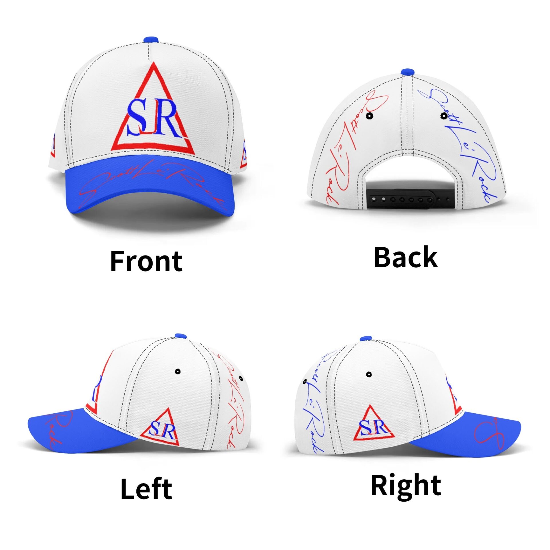 SLR WHITE/ROYAL/RED baseball cap - Image 6
