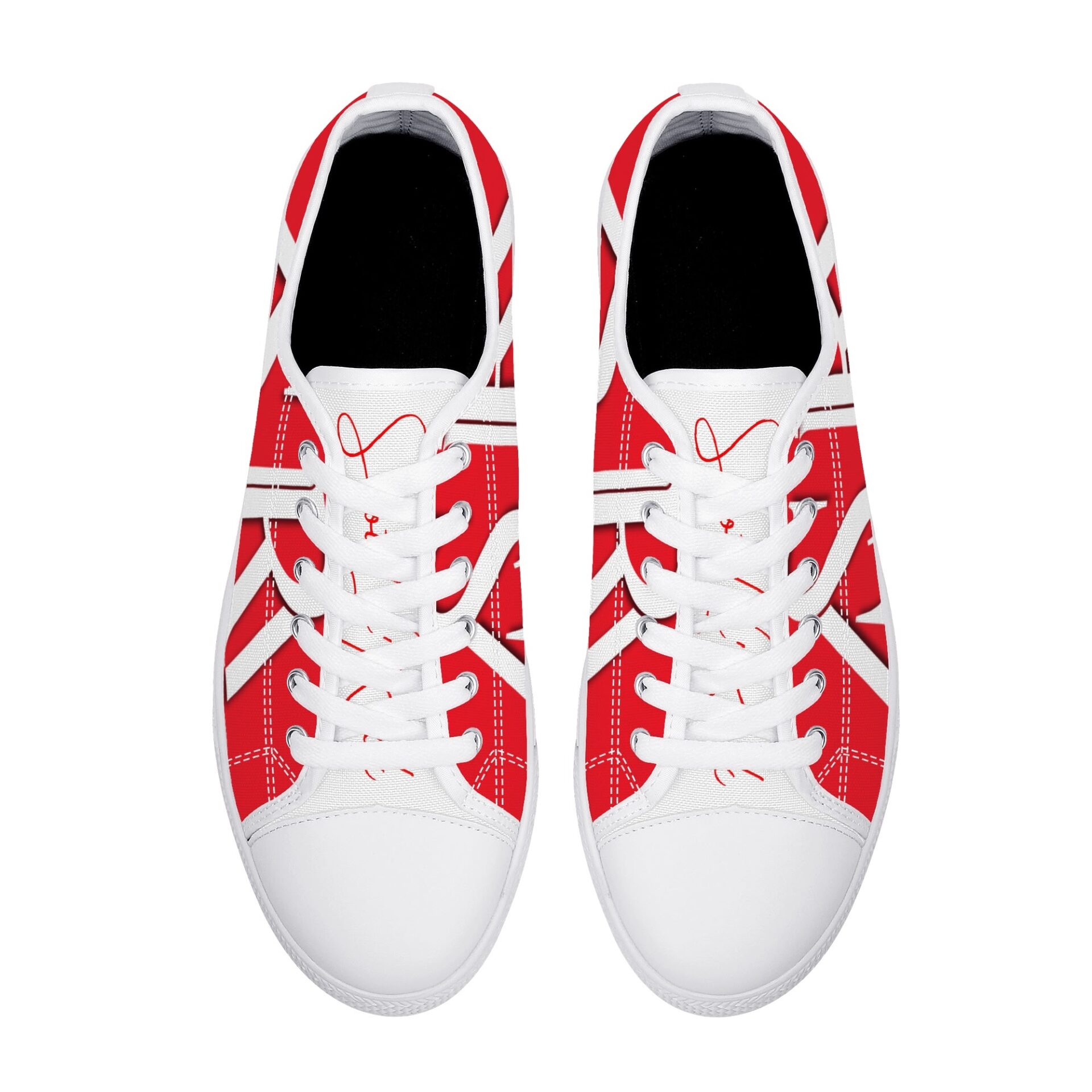 SLR Men RED/WHITE Low Top Shoes - Image 3