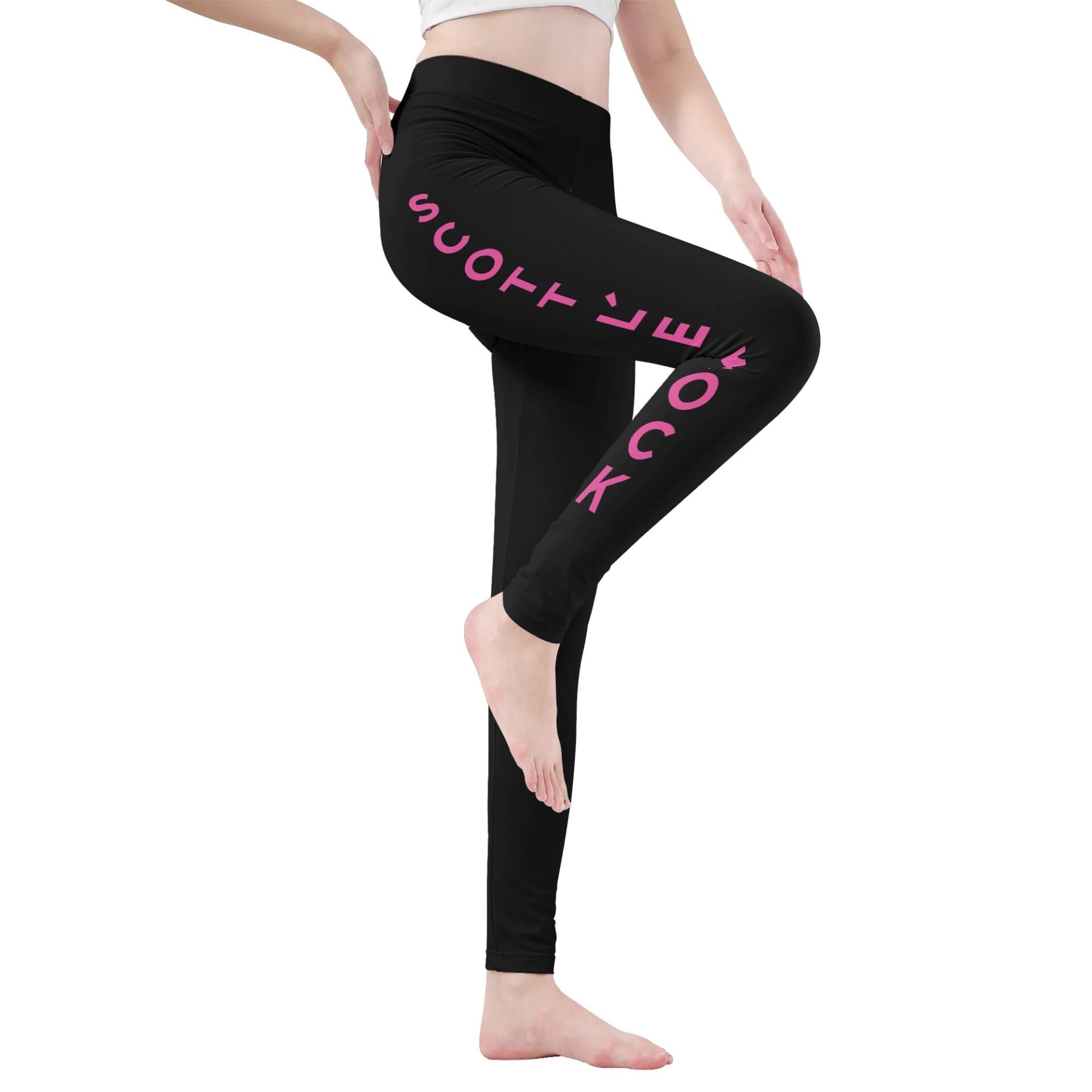 SLR Women’s Black/Pink Leggings - Image 2