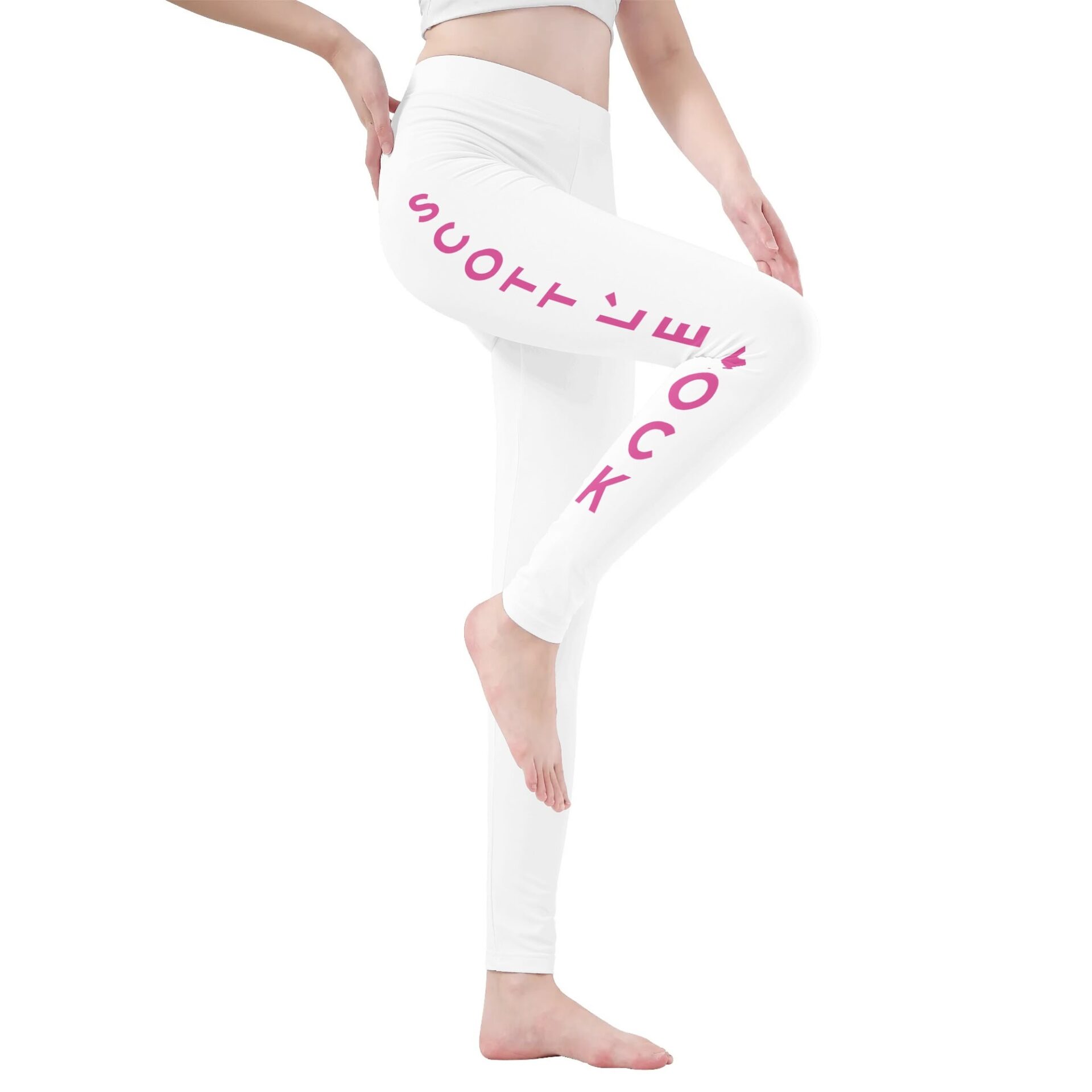 SLR Women’s White/Pink Leggings - Image 2