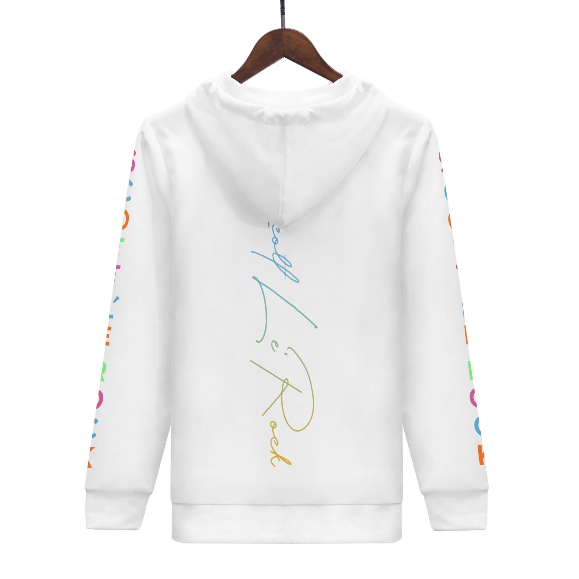 SLR Women’s White/Tri-color Zip Up Hoodie - Image 2
