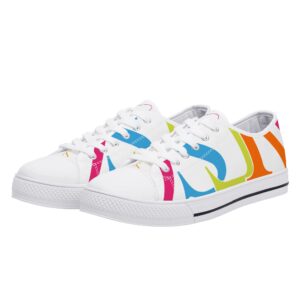 SLR PINK TRI-COLOR SIGNATURE LOGO Low Top Canvas Shoes