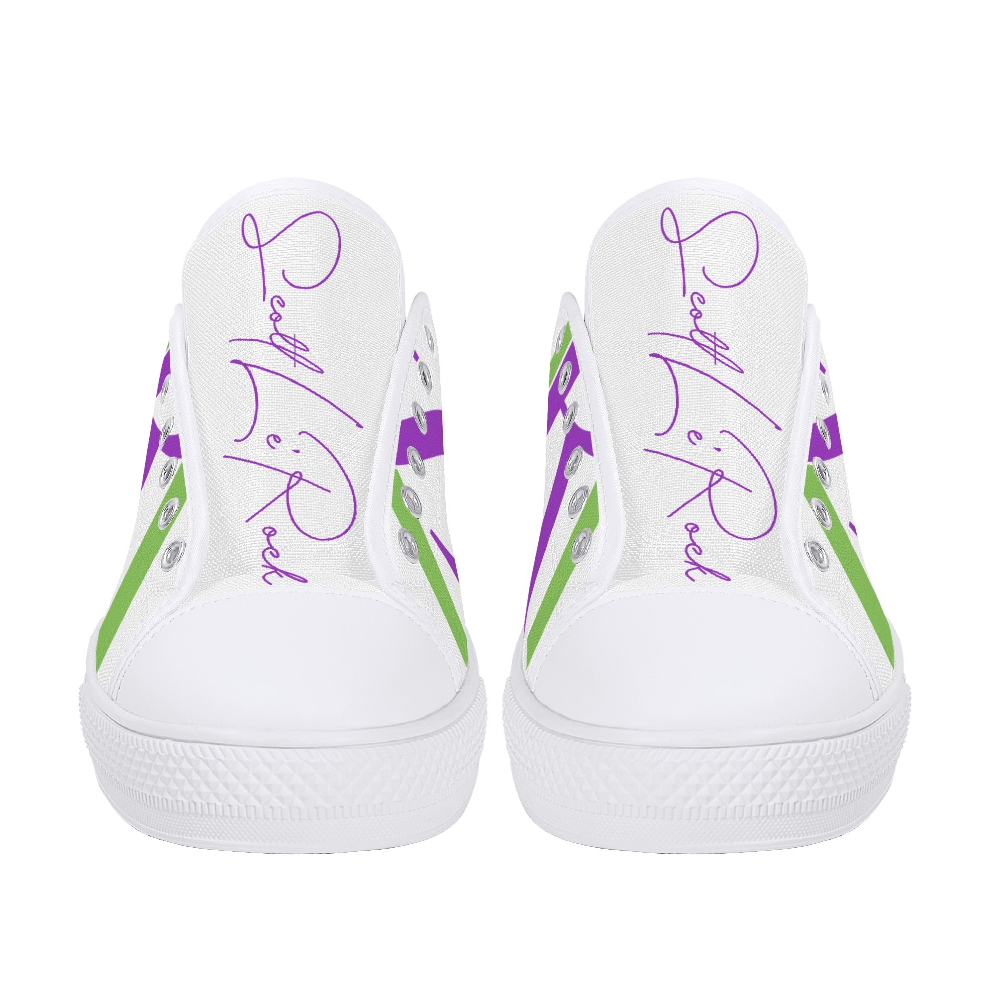 SLR Women's PURPLE TRI-COLOR Low Top Canvas Shoes