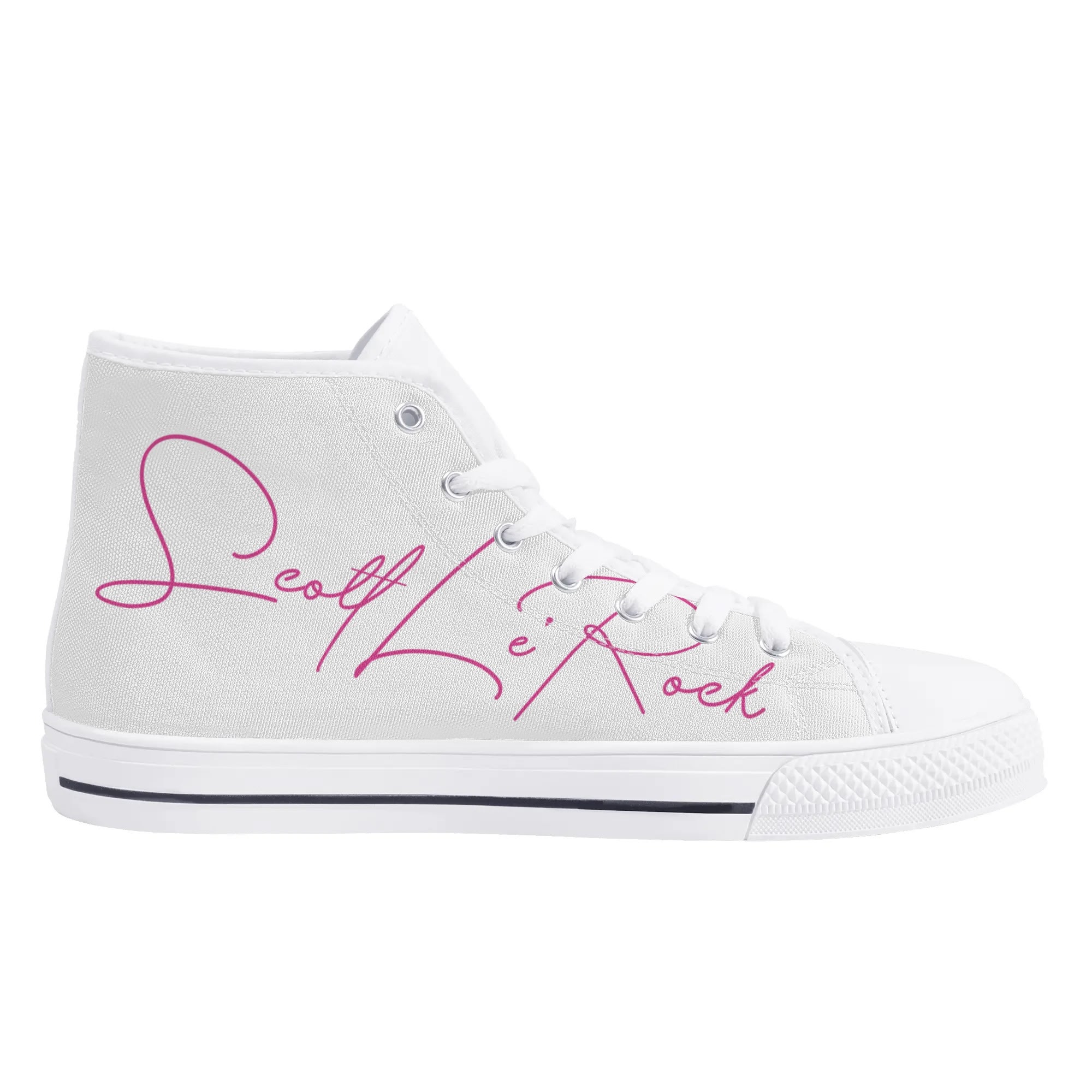 ALL PINK SLR LOGO Women's Rubber High Top Shoes - Image 2