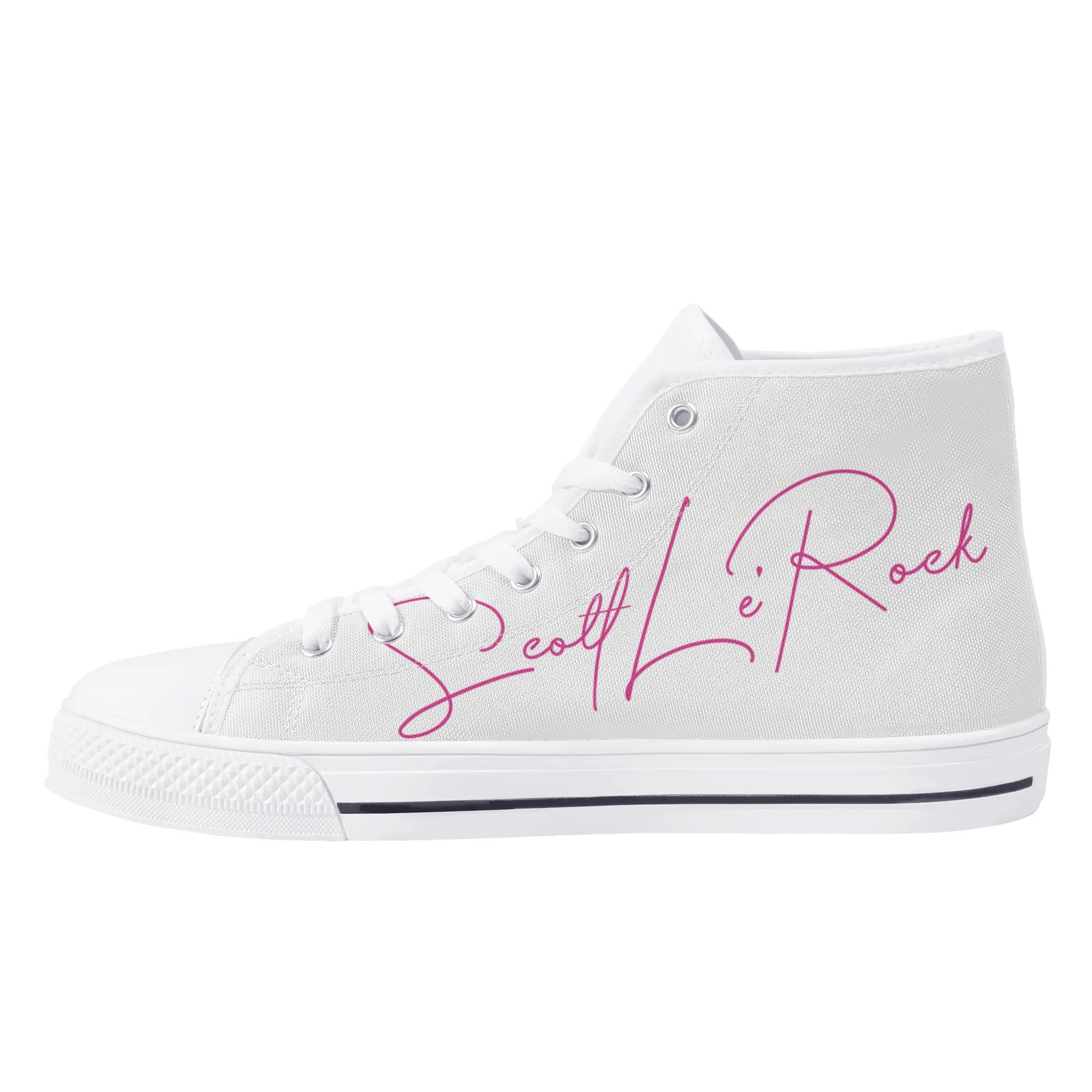 ALL PINK SLR LOGO Women's Rubber High Top Shoes - Image 3