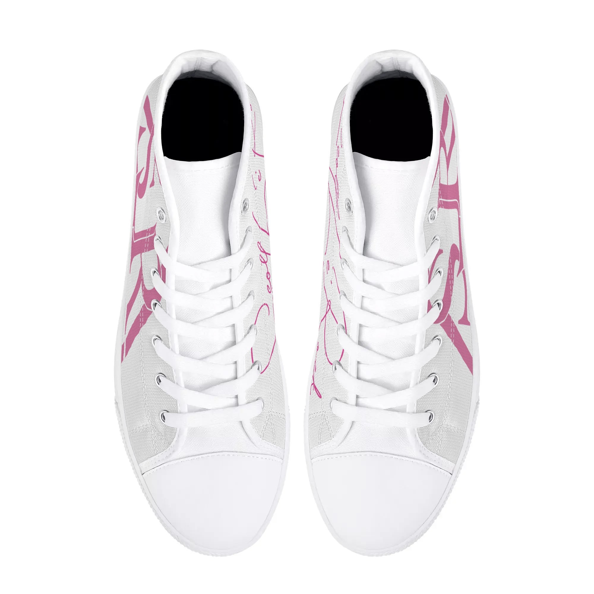 ALL PINK SLR LOGO Women's Rubber High Top Shoes - Image 4