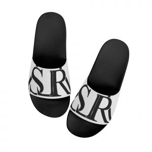 SLR Men's White/Black LOGO Slides