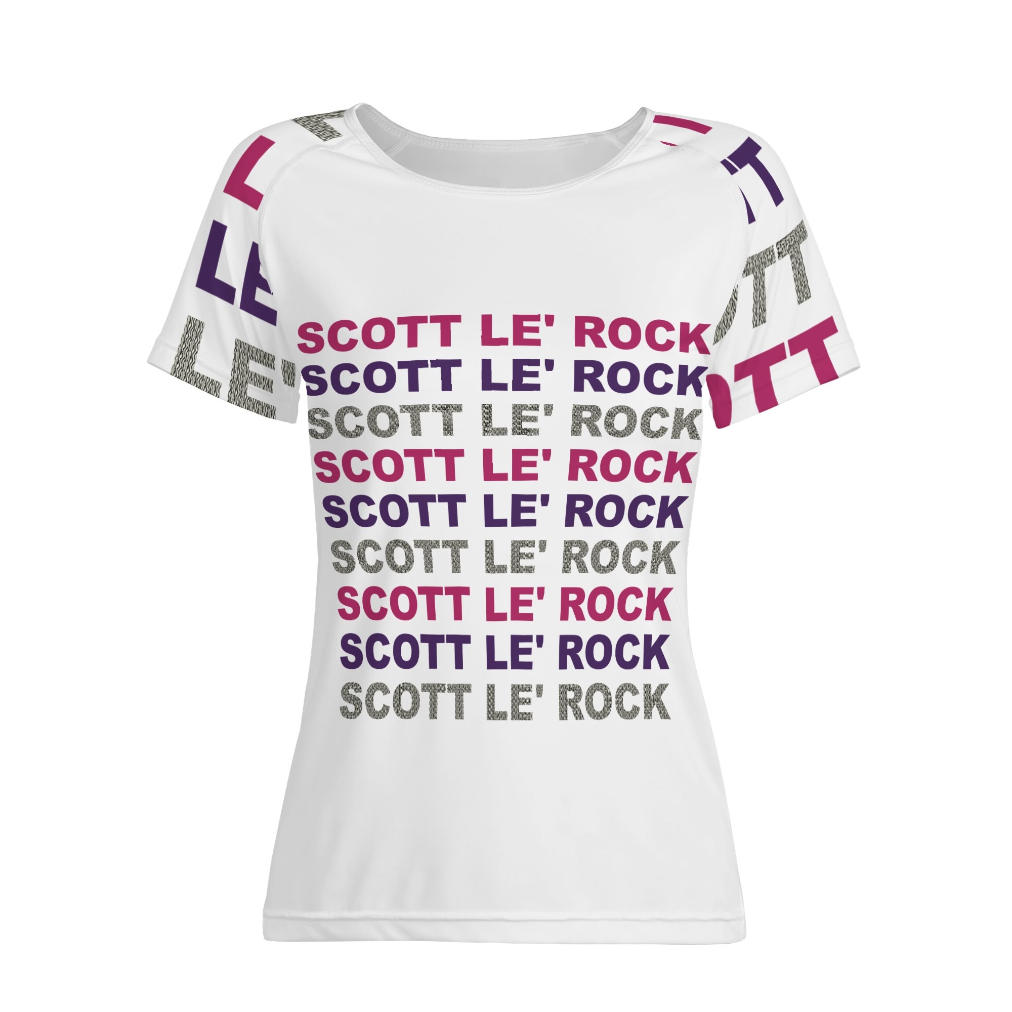 SLR WOMEN'S SLOGAN ALL OVER PRINT LOGO TSHIRT