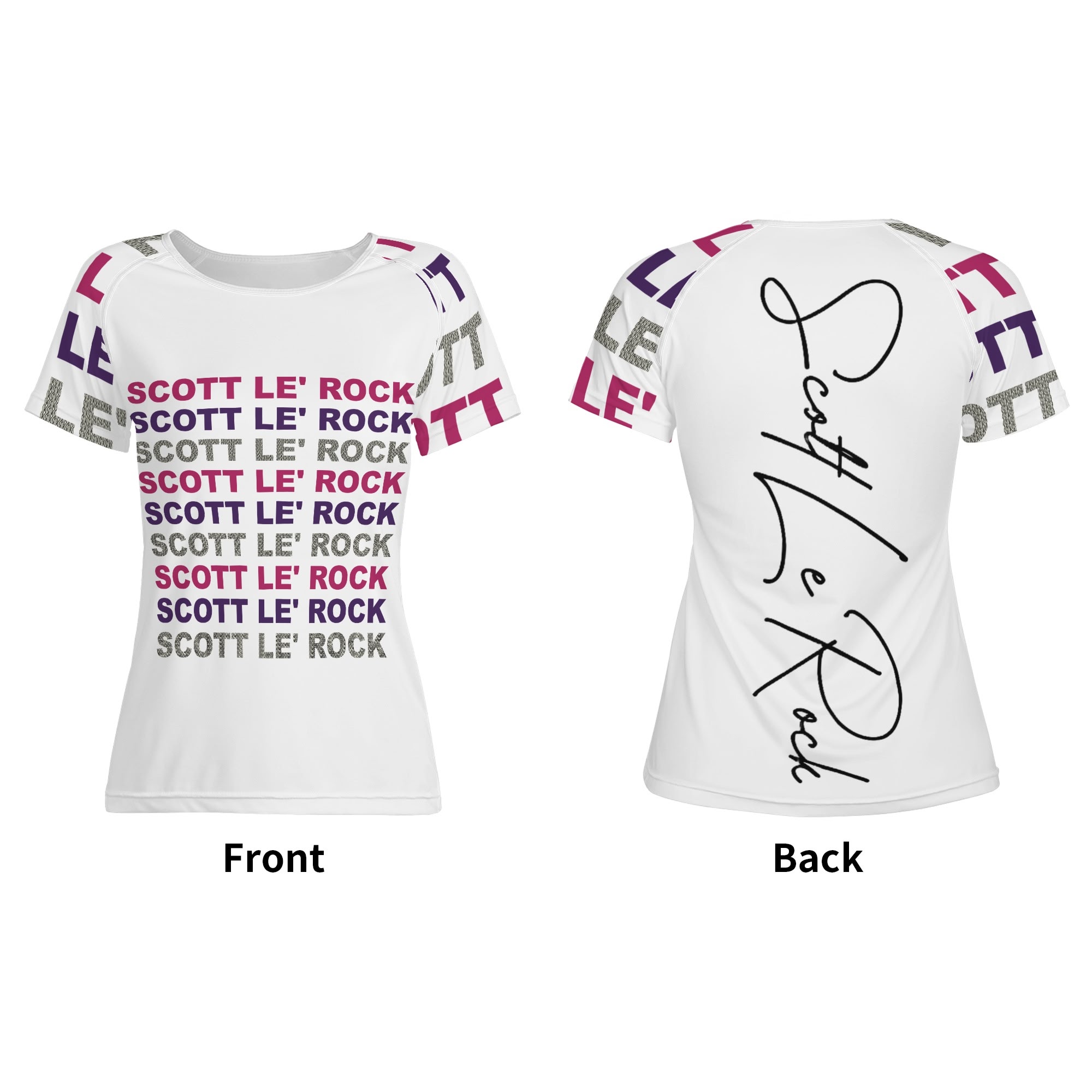 SLR WOMEN'S SLOGAN ALL OVER PRINT LOGO TSHIRT - Image 5