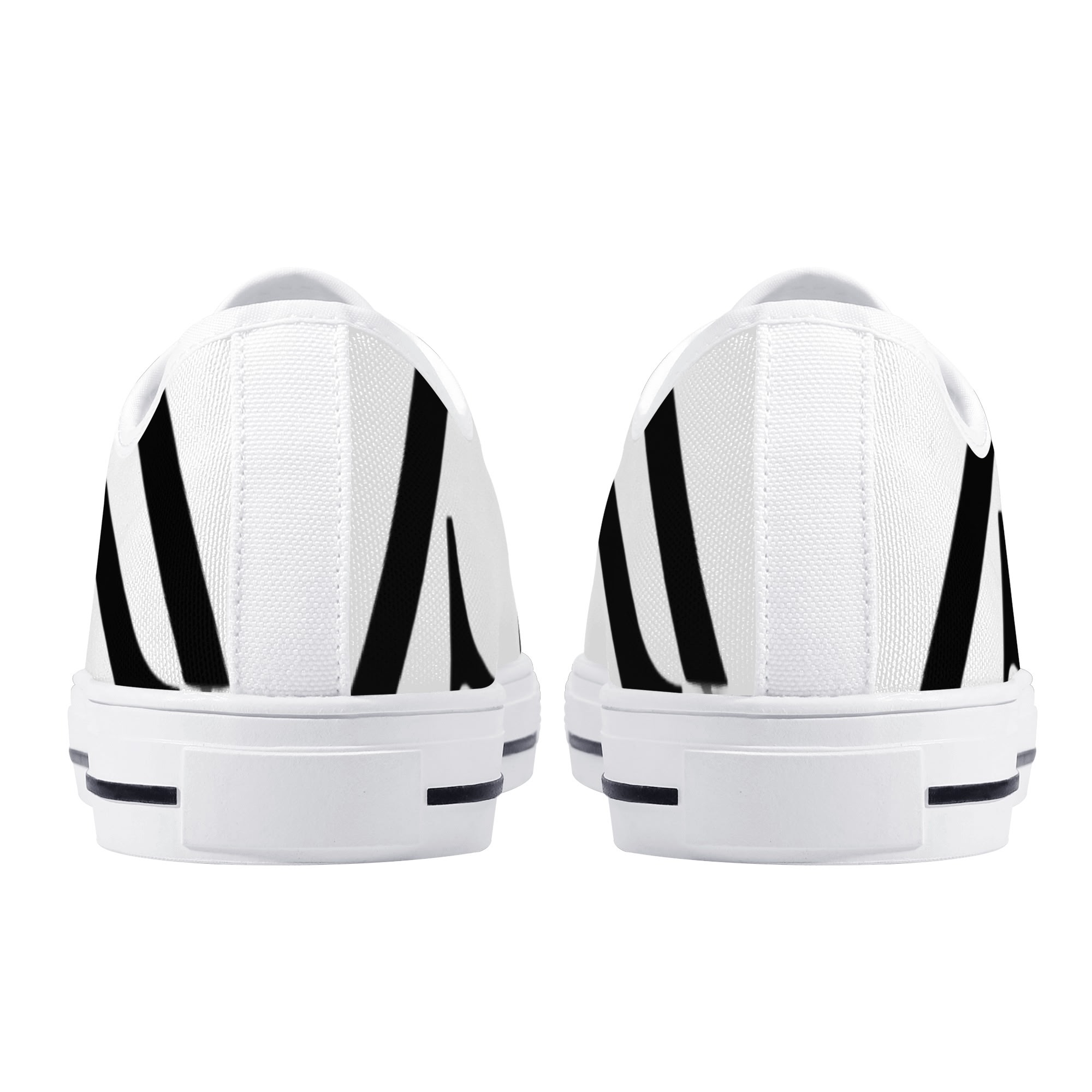 SLR BLACK TRI-ANGLE Low Top Canvas Shoes - Image 9