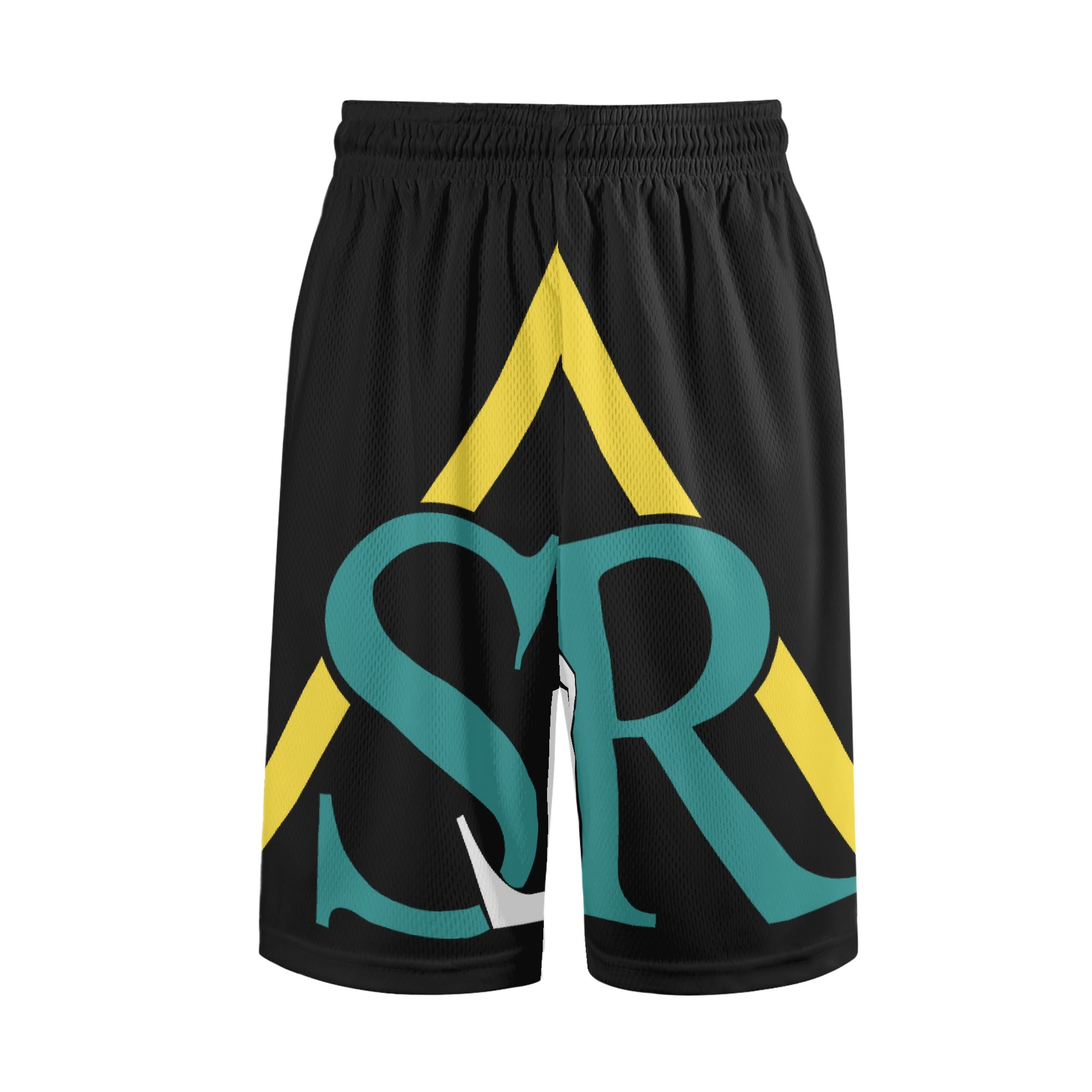 SLR Black/Tri-Color Men's Basketball Shorts - Image 2