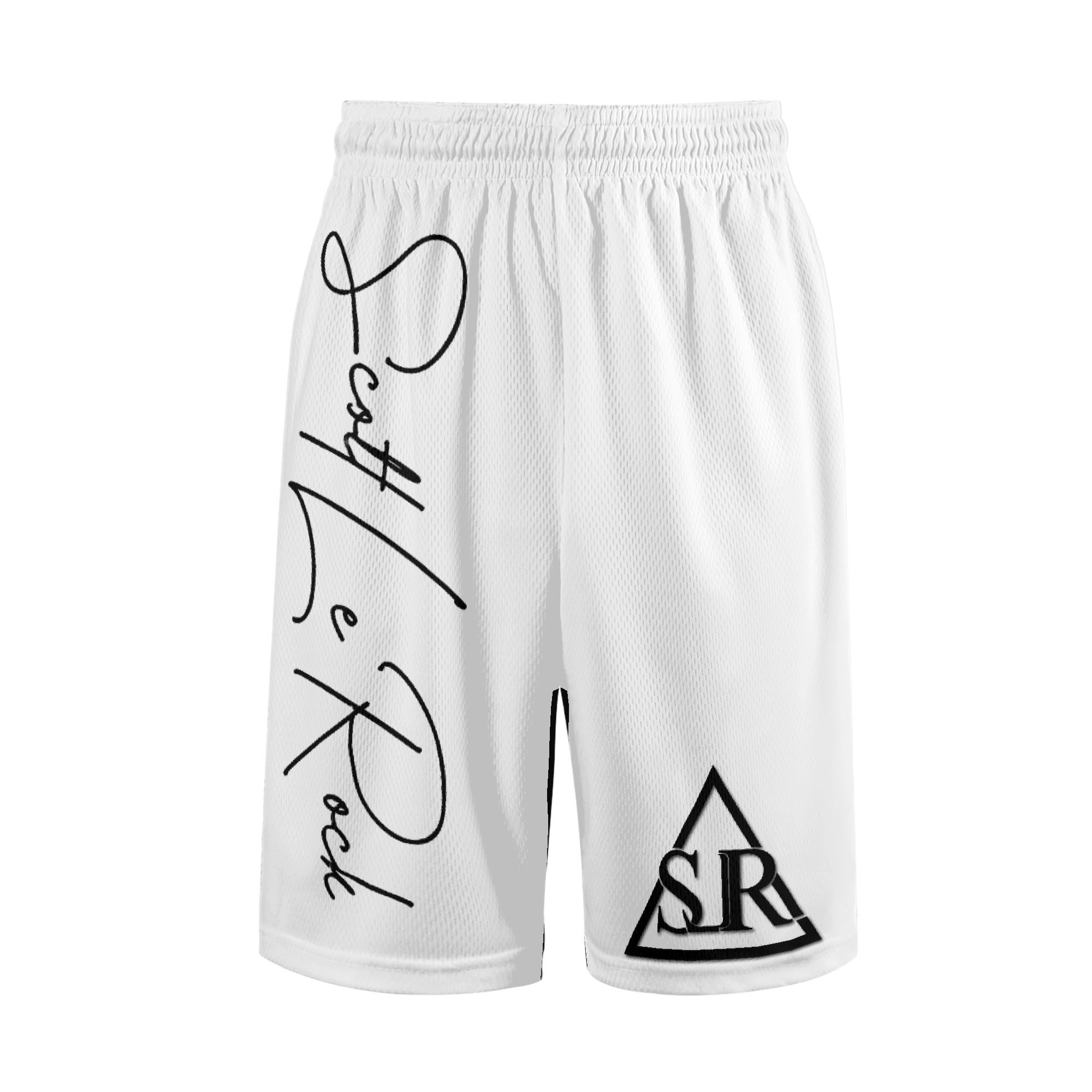 SLR White/Black Men's Basketball Shorts - Image 2