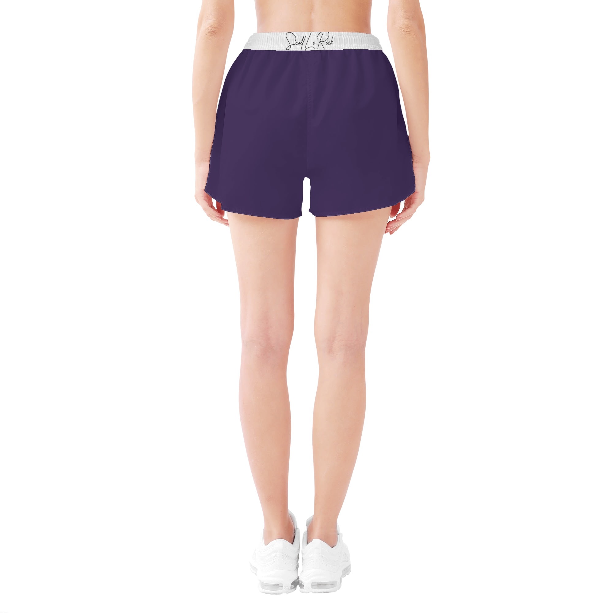 SLR NAVY BLUE/WHITE Women's Beach Shorts - Image 4