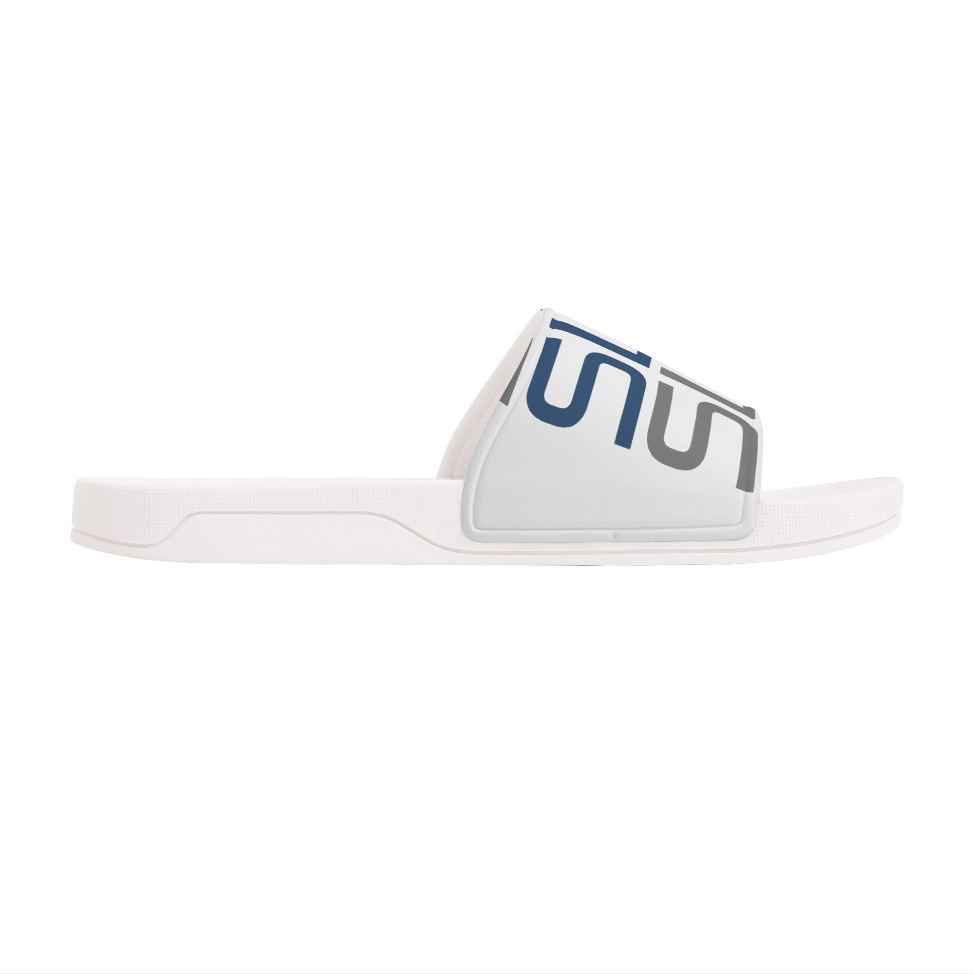 SLR men's BLUE/GREY LOGO SANDALS - Image 4