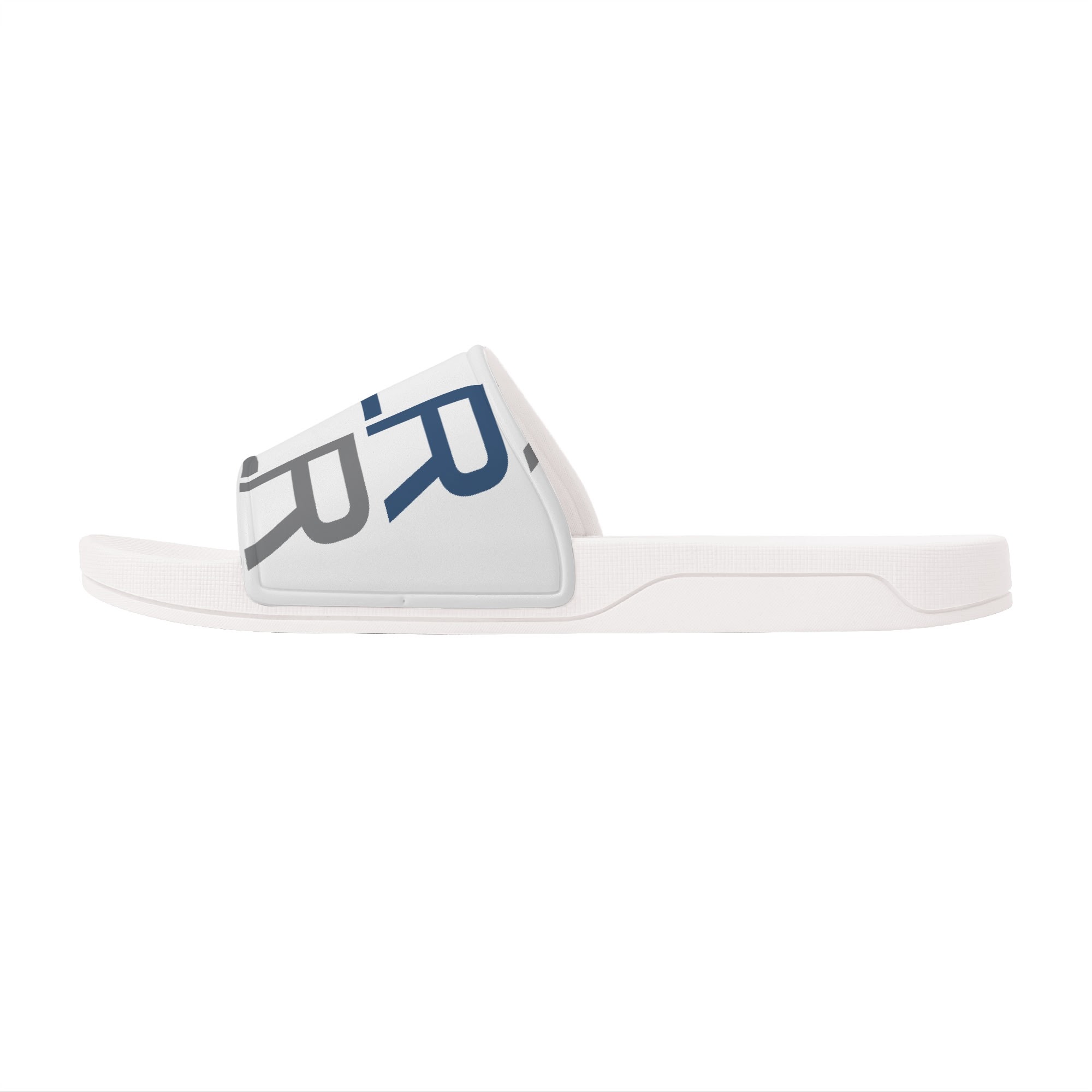 SLR men's BLUE/GREY LOGO SANDALS - Image 5