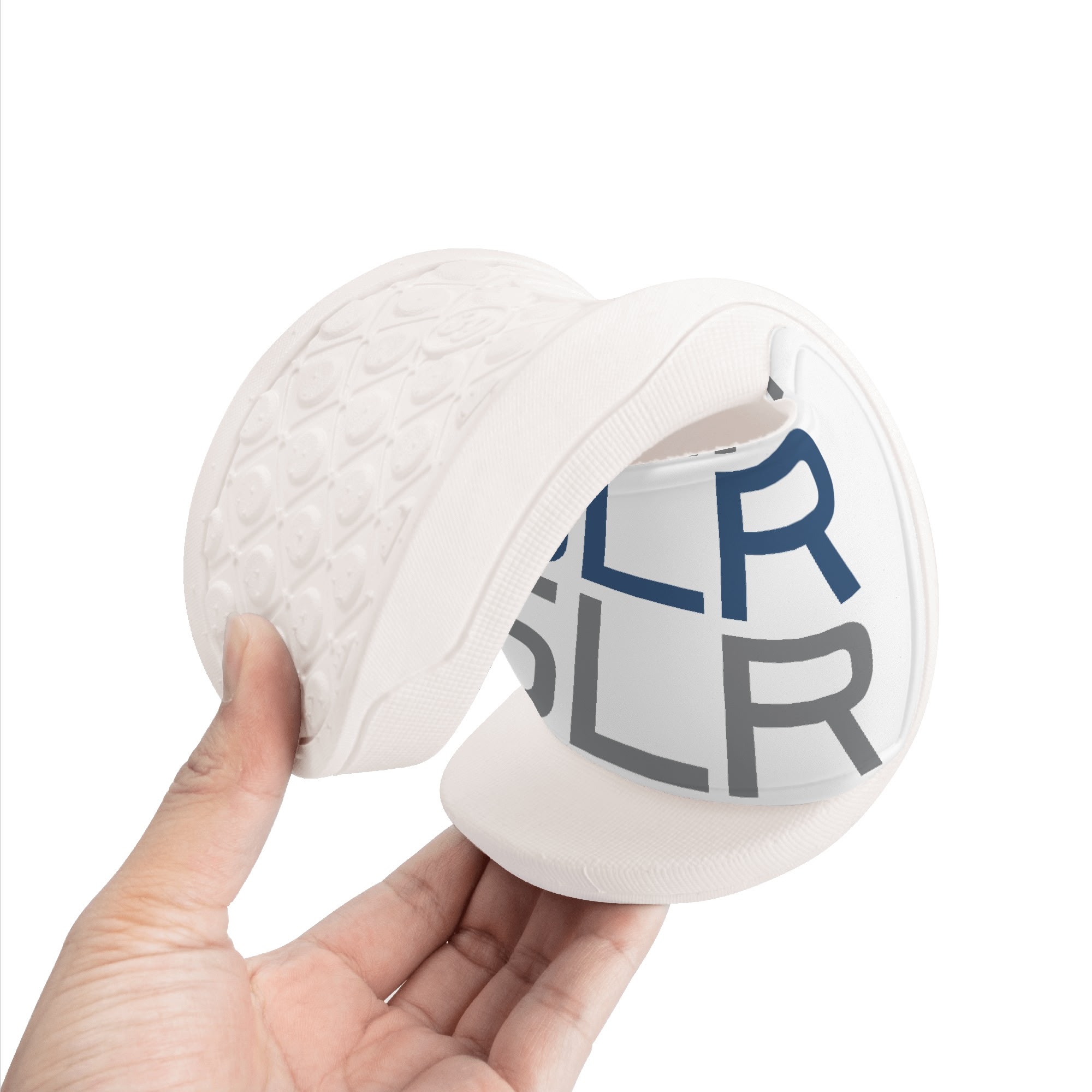 SLR men's BLUE/GREY LOGO SANDALS - Image 7