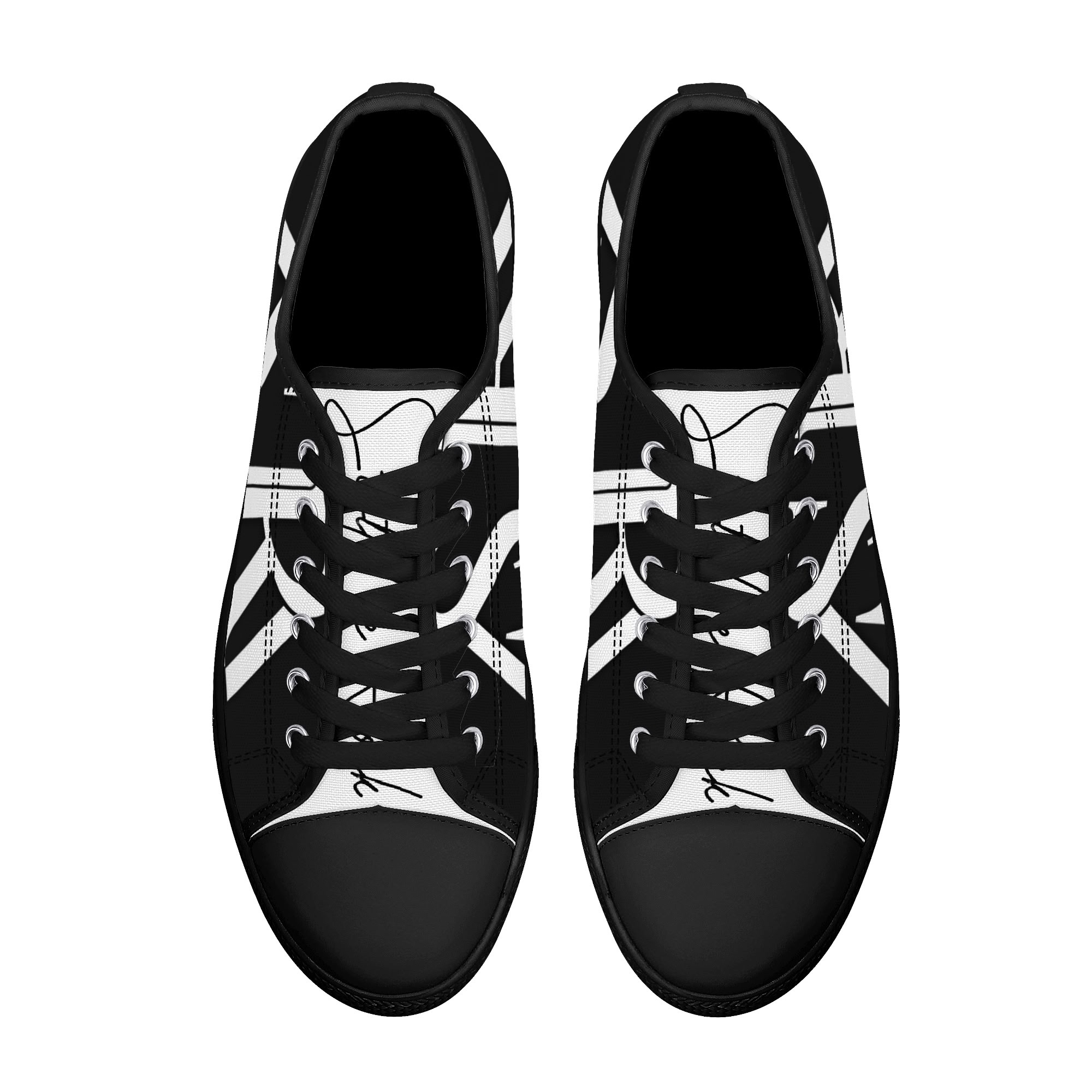SLR Men BLACK/WHITE LOGO Low Top Shoes - Image 3