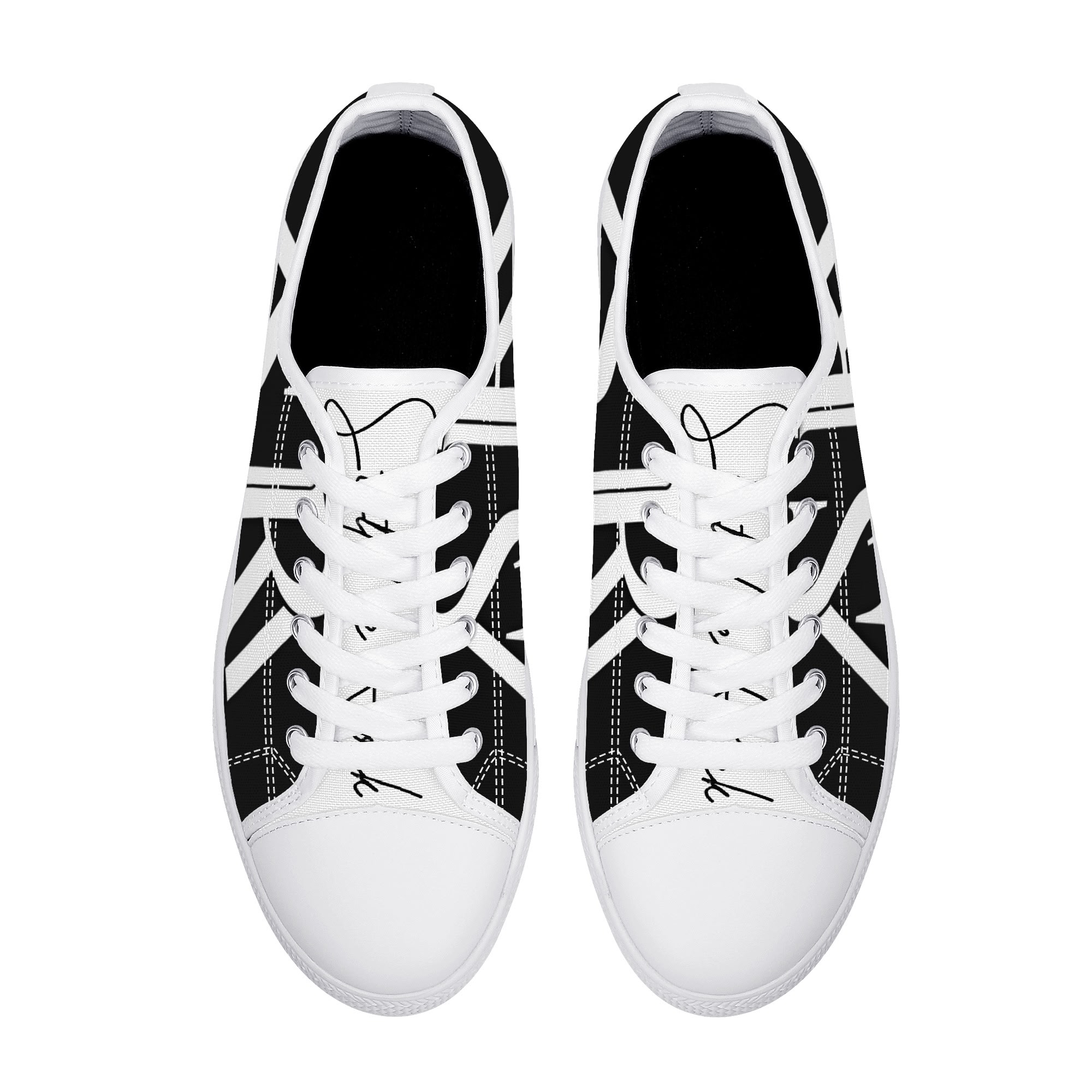 SLR Men BLACK/WHITE LOGO Low Top Shoes - Image 7