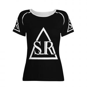 SLR WOMEN'S BLACK/WHITE ALL OVER TSHIRT