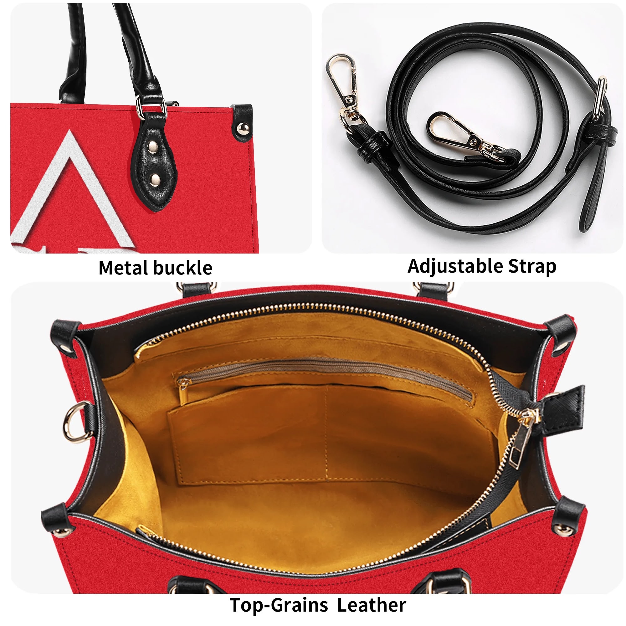 SLR WOMEN'S RED LEATHER SCOTT BAG - Image 11