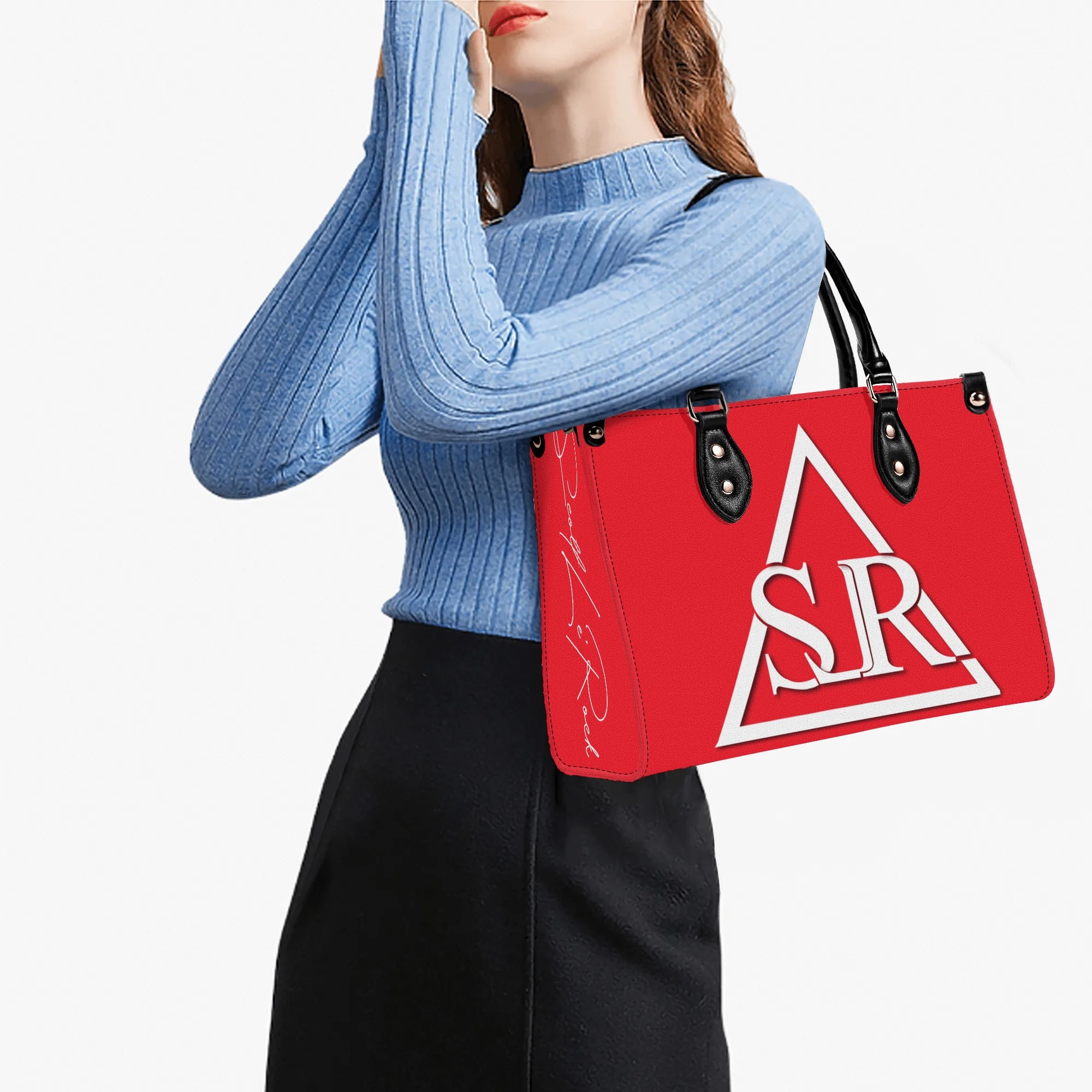 SLR WOMEN'S RED LEATHER SCOTT BAG - Image 7