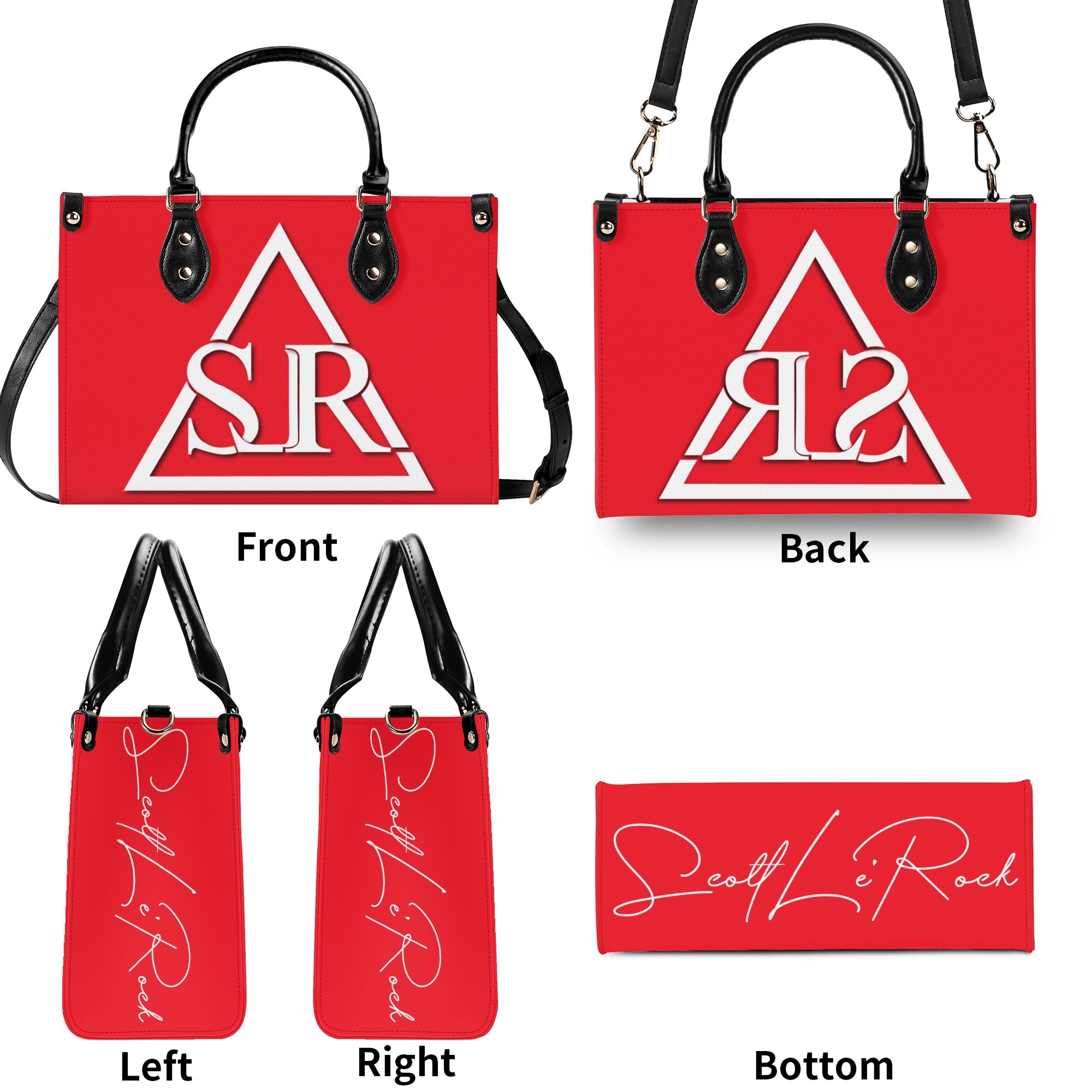 SLR WOMEN'S RED LEATHER SCOTT BAG - Image 9