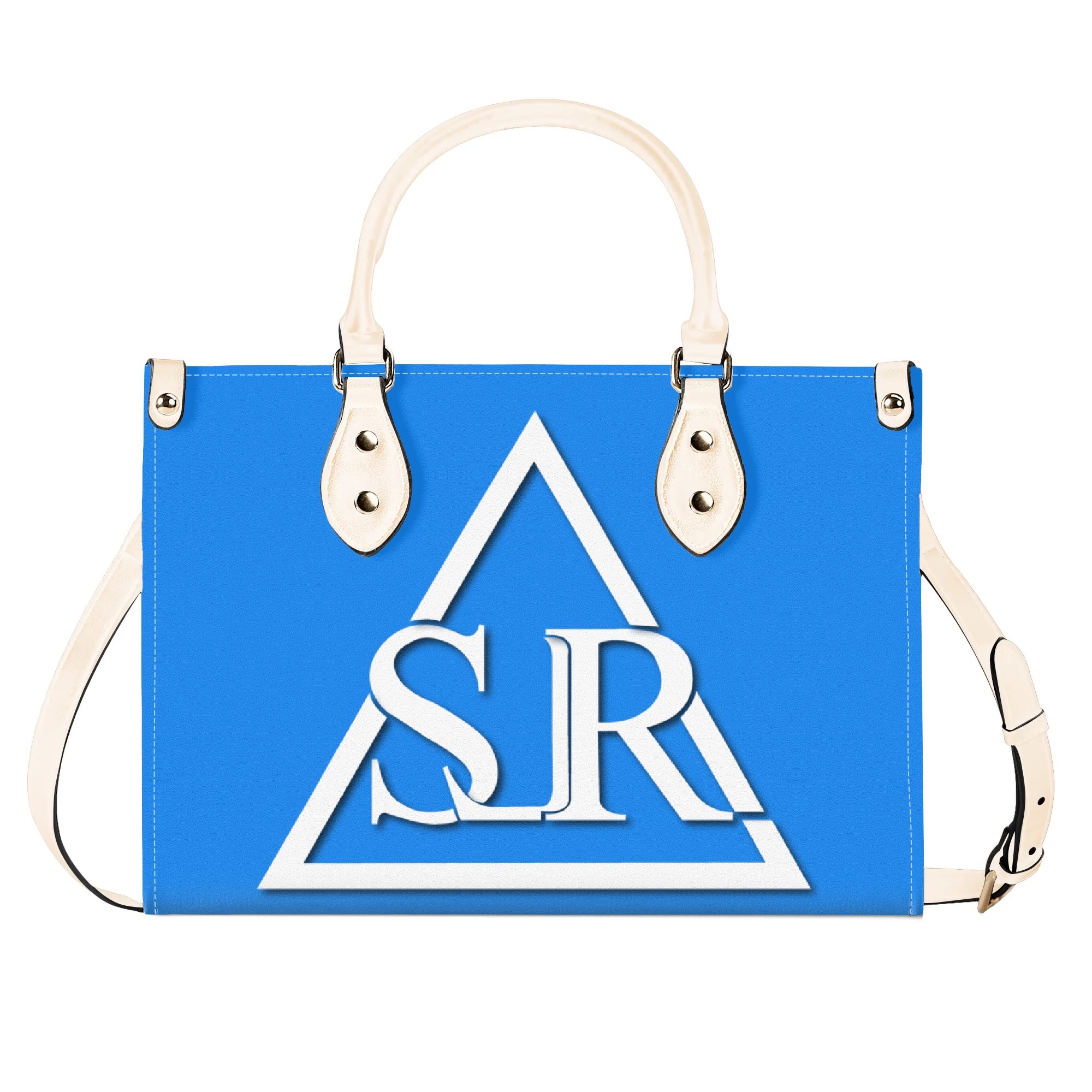 SLR WOMEN'S POWDER BLUE LEATHER SCOTT BAG - Image 13