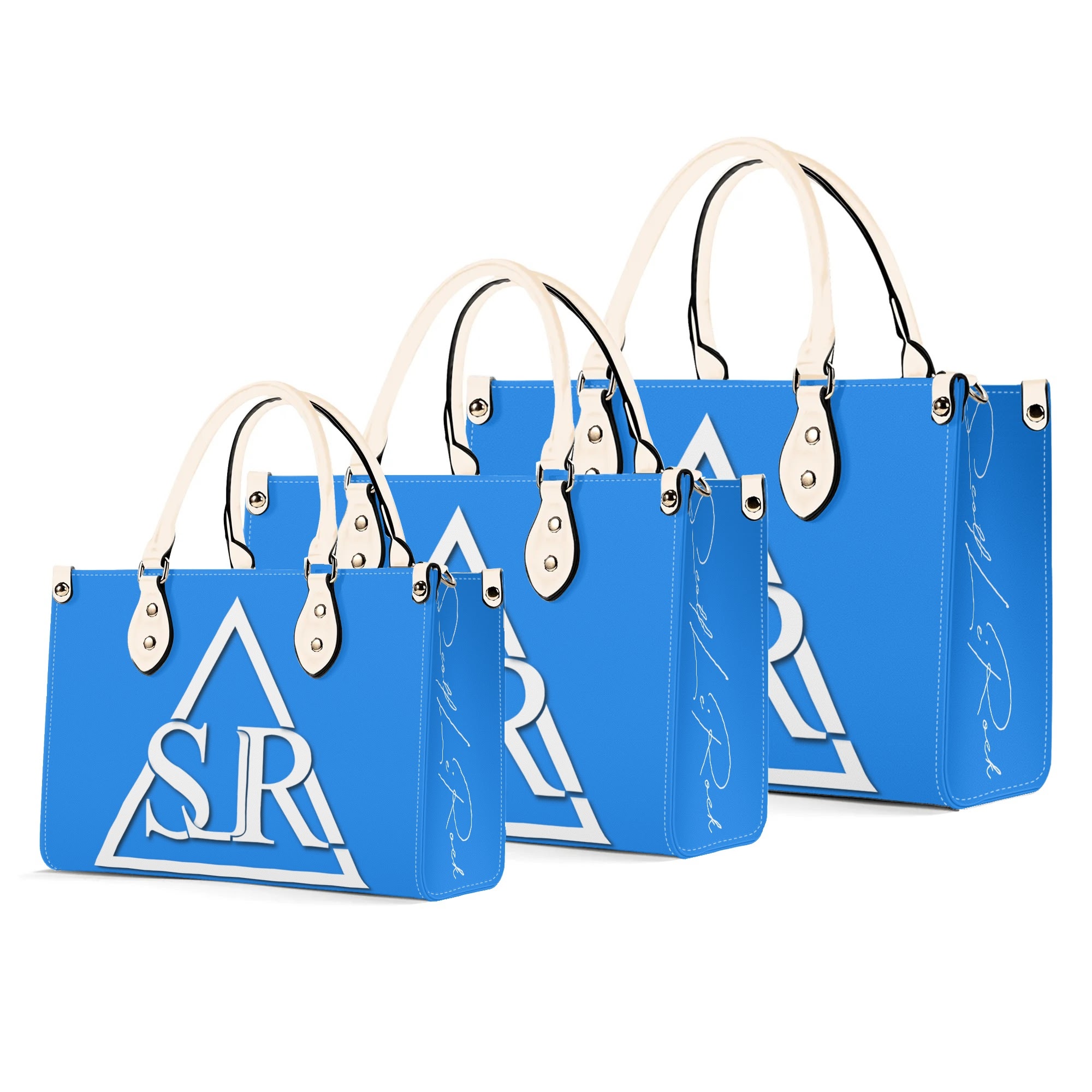 SLR WOMEN'S POWDER BLUE LEATHER SCOTT BAG - Image 24
