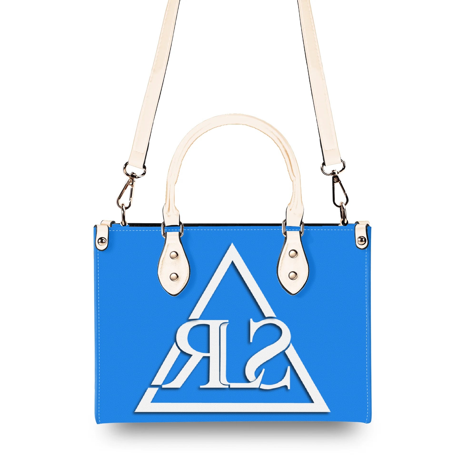 SLR WOMEN'S POWDER BLUE LEATHER SCOTT BAG - Image 14