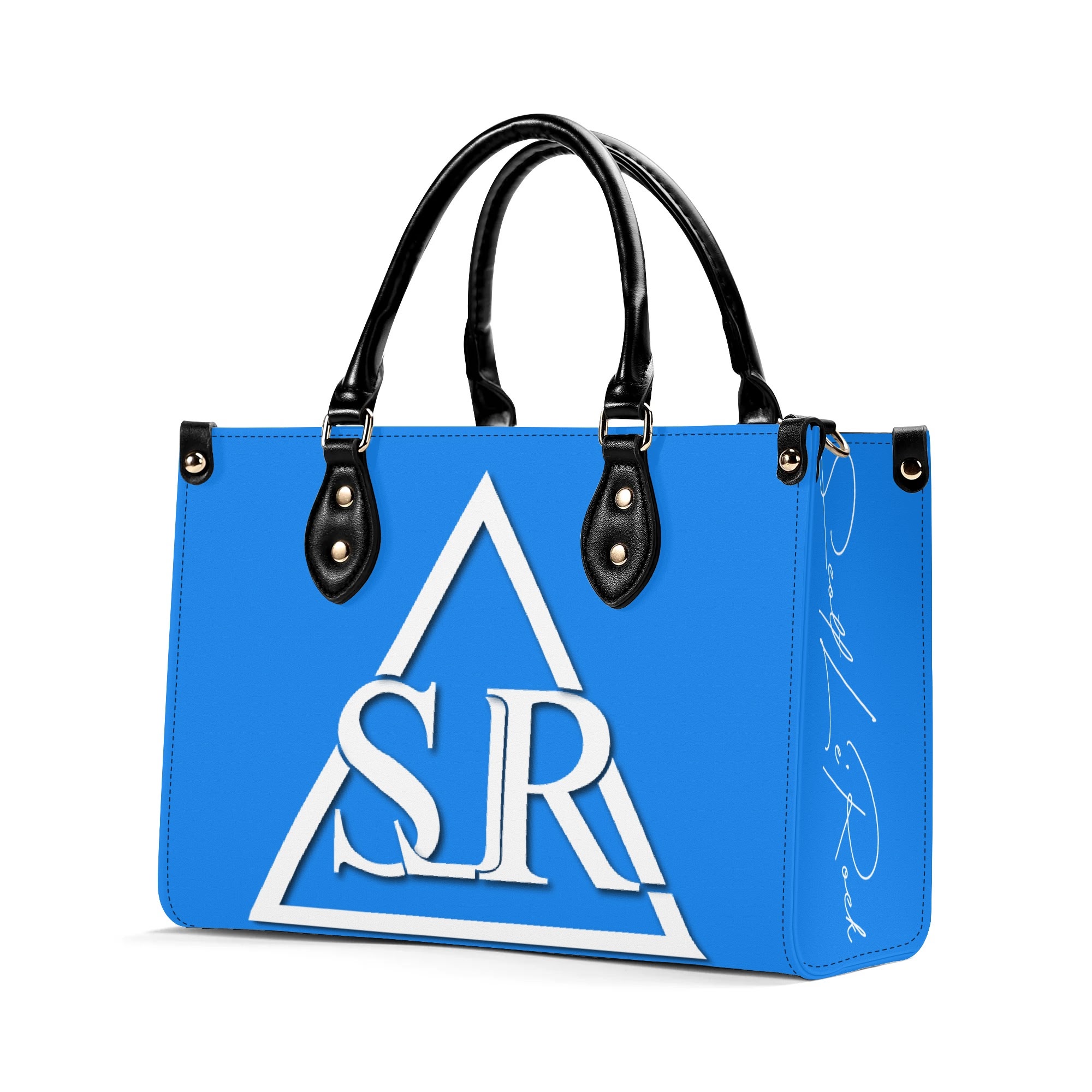 SLR WOMEN'S POWDER BLUE LEATHER SCOTT BAG - Image 5