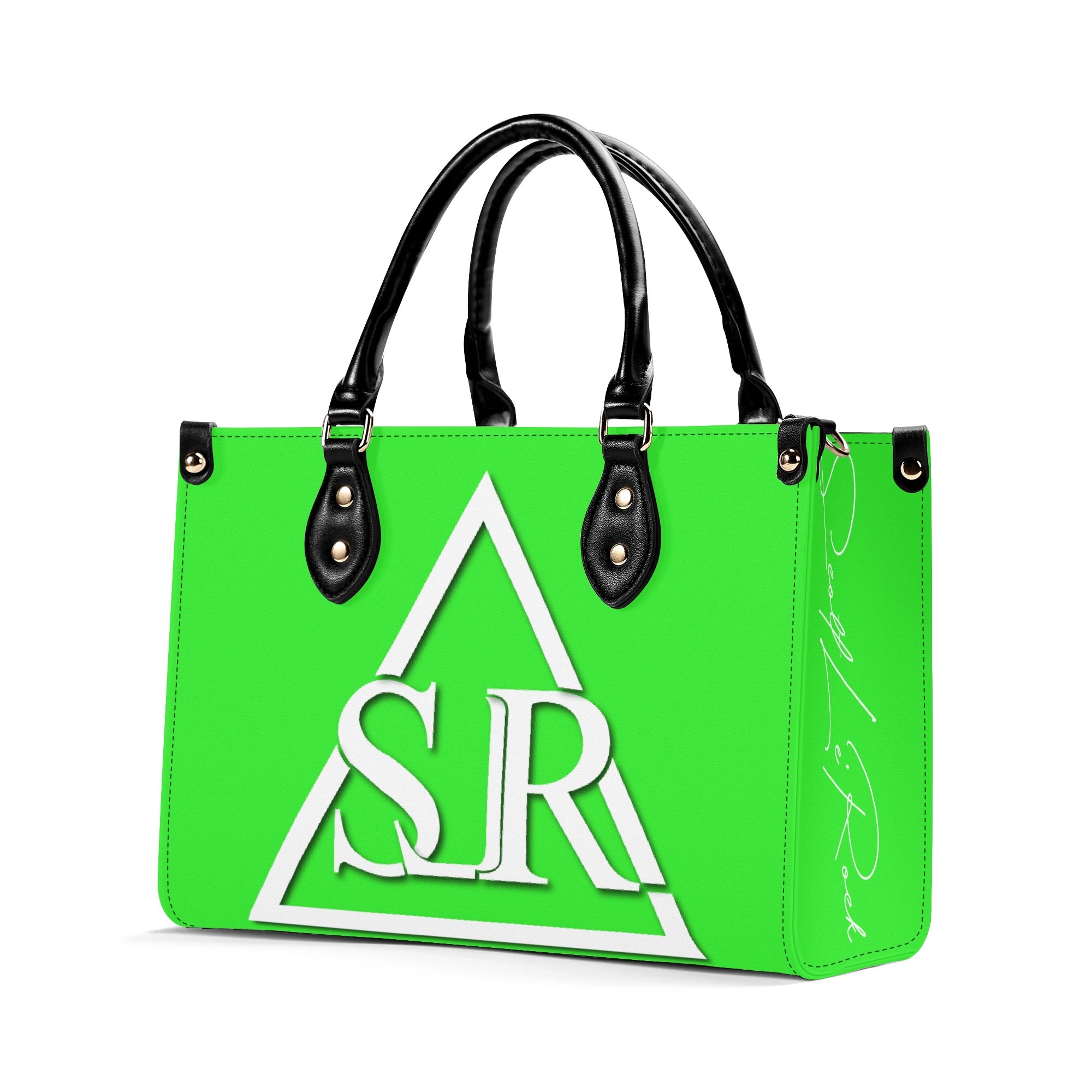 SLR WOMEN'S LIME GREEN LEATHER SCOTT BAG - Image 5
