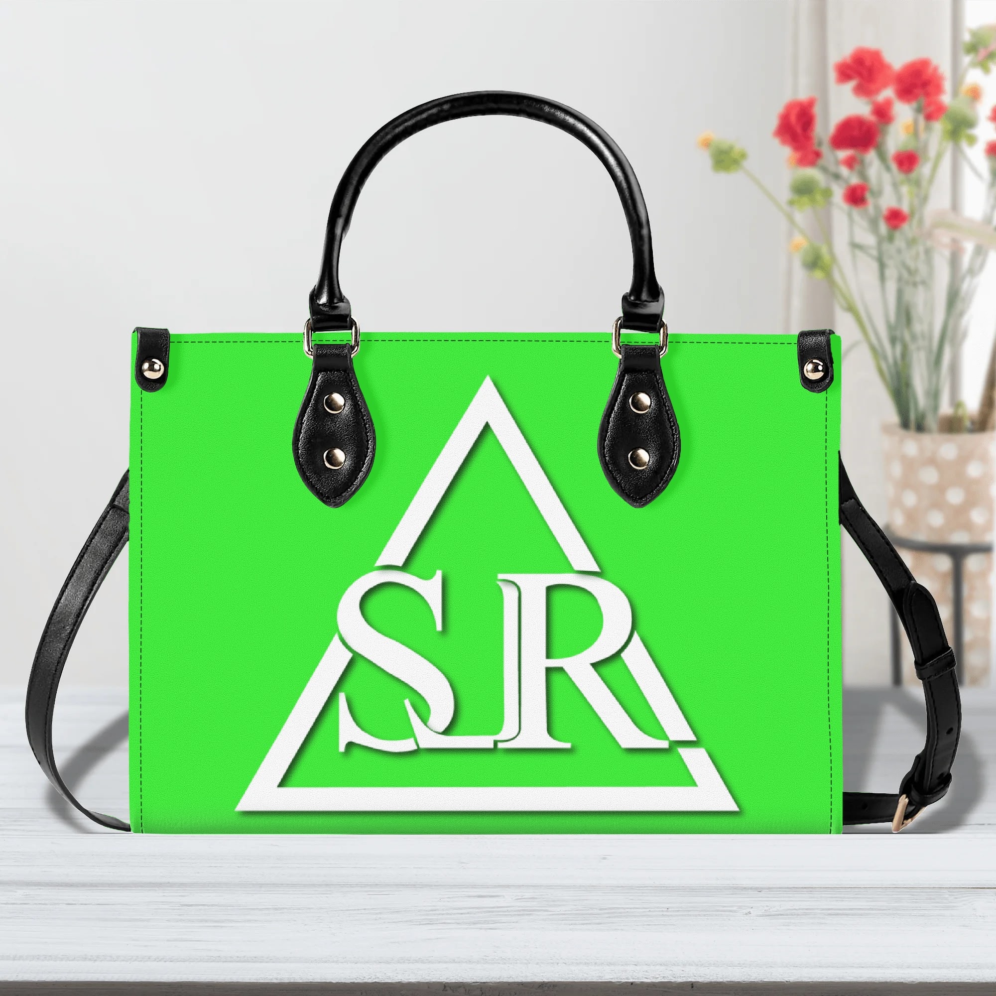 SLR WOMEN'S LIME GREEN LEATHER SCOTT BAG - Image 6