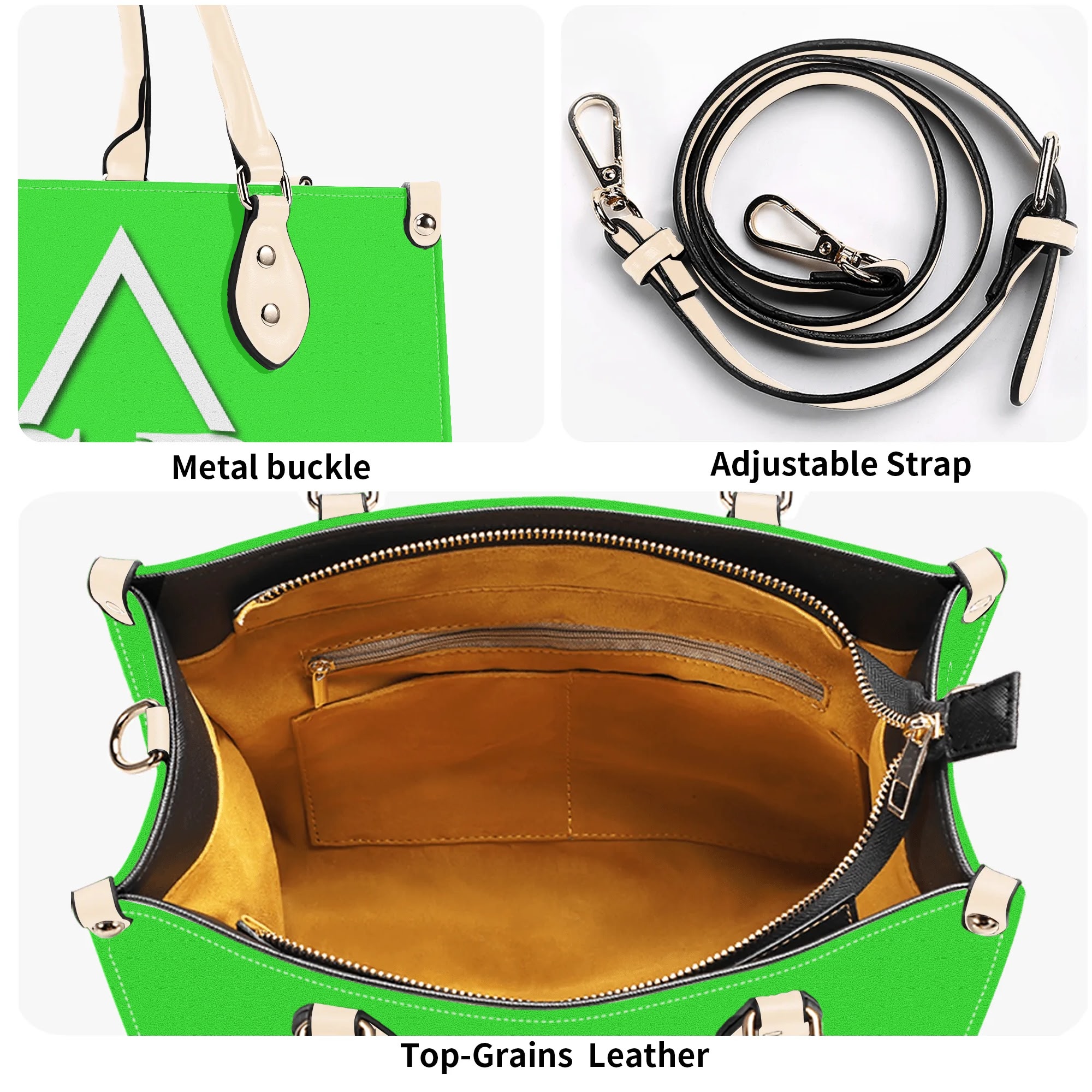 SLR WOMEN'S LIME GREEN LEATHER SCOTT BAG - Image 23