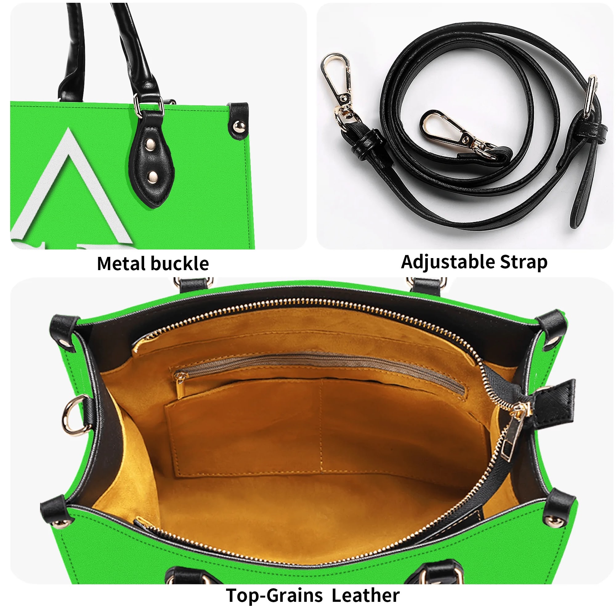 SLR WOMEN'S LIME GREEN LEATHER SCOTT BAG - Image 11