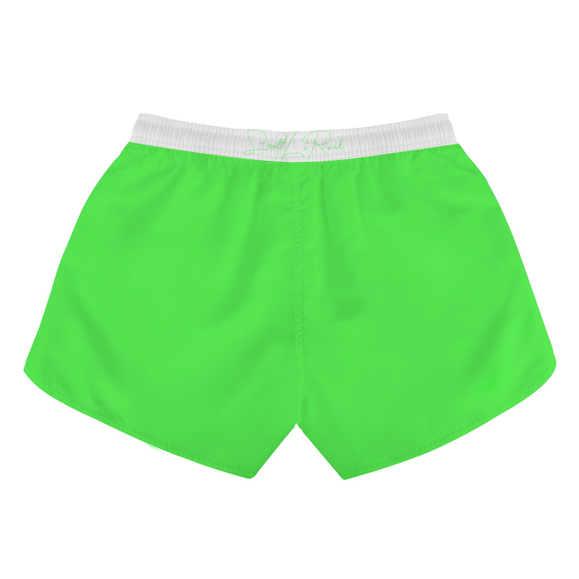 SLR LIME GREEN/WHITE Women's Beach Shorts - Image 2