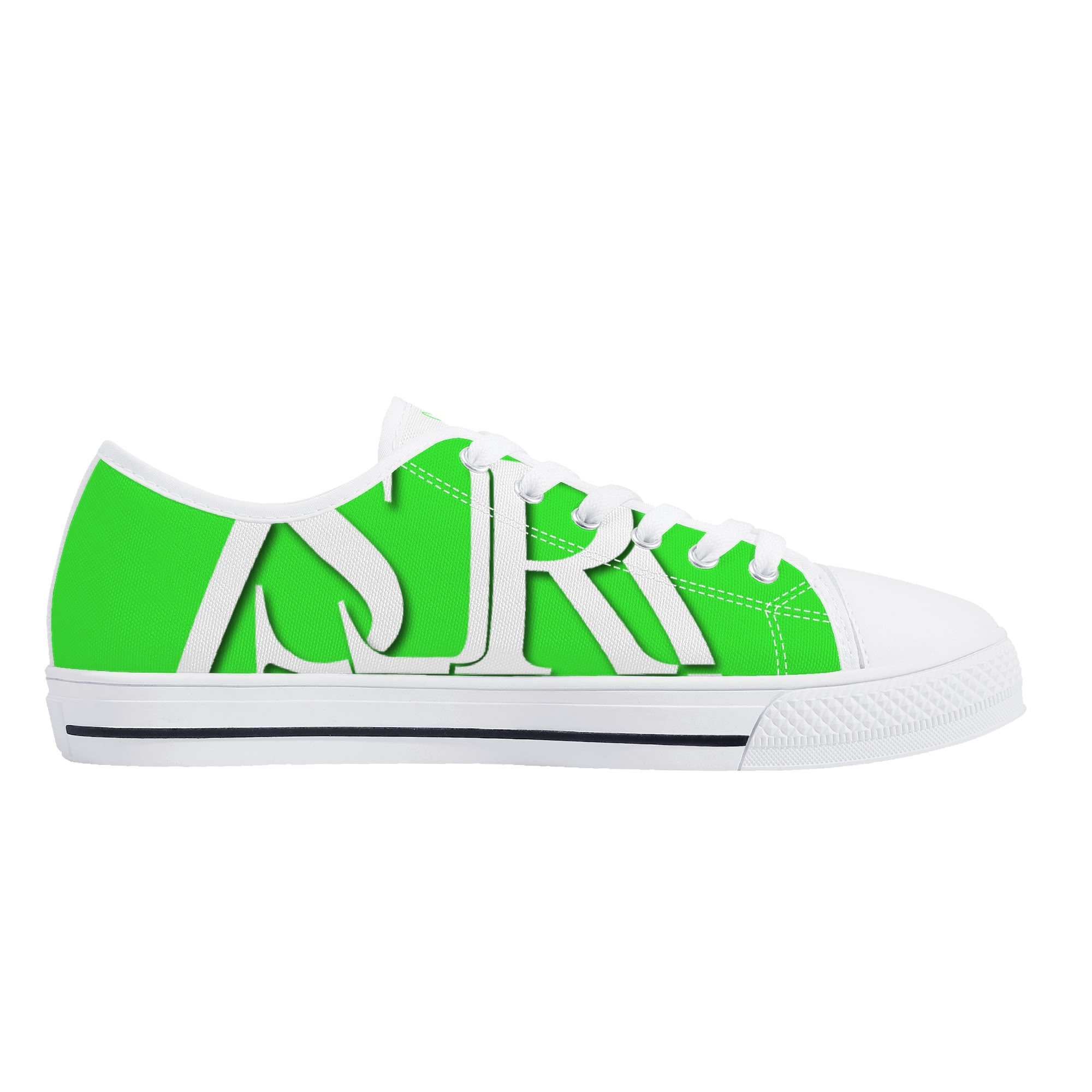 SLR WOMEN'S LIME GREEN/ROYAL BLUE Low Top Canvas Shoes - Image 6