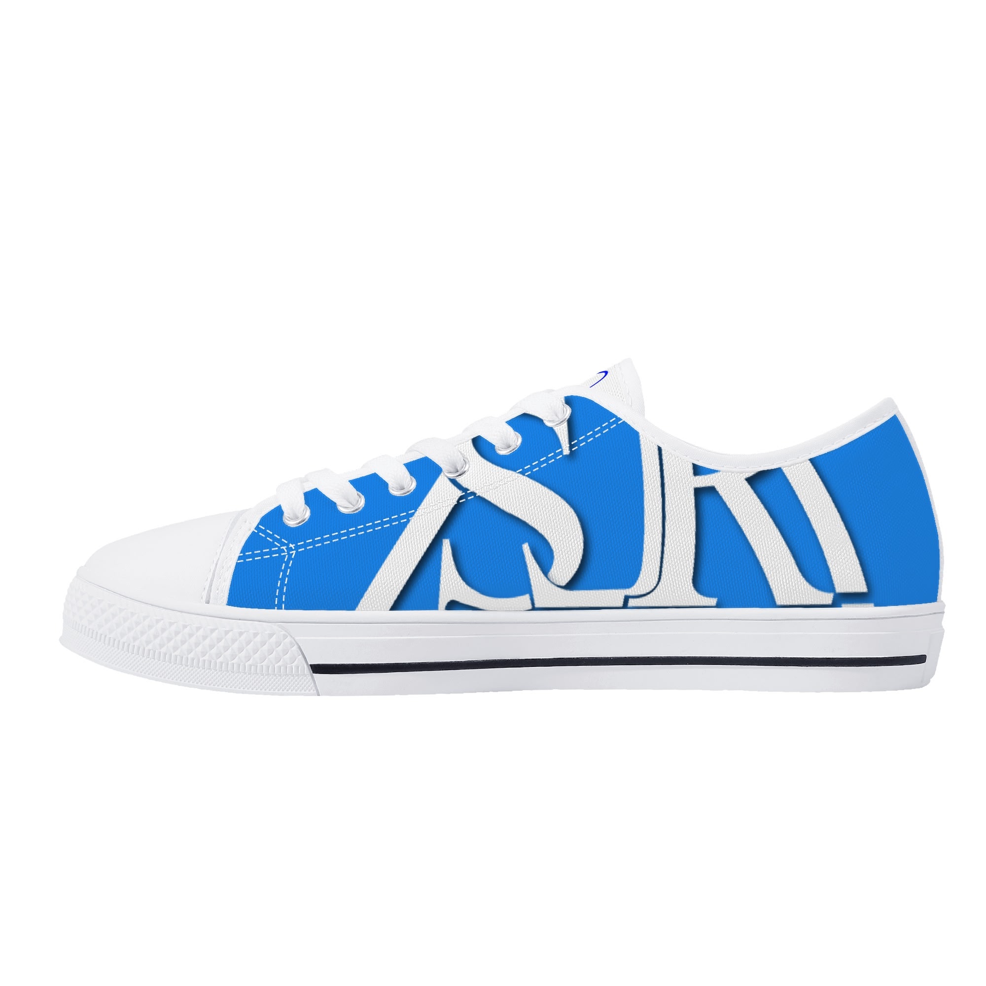SLR WOMEN'S LIME GREEN/ROYAL BLUE Low Top Canvas Shoes - Image 7