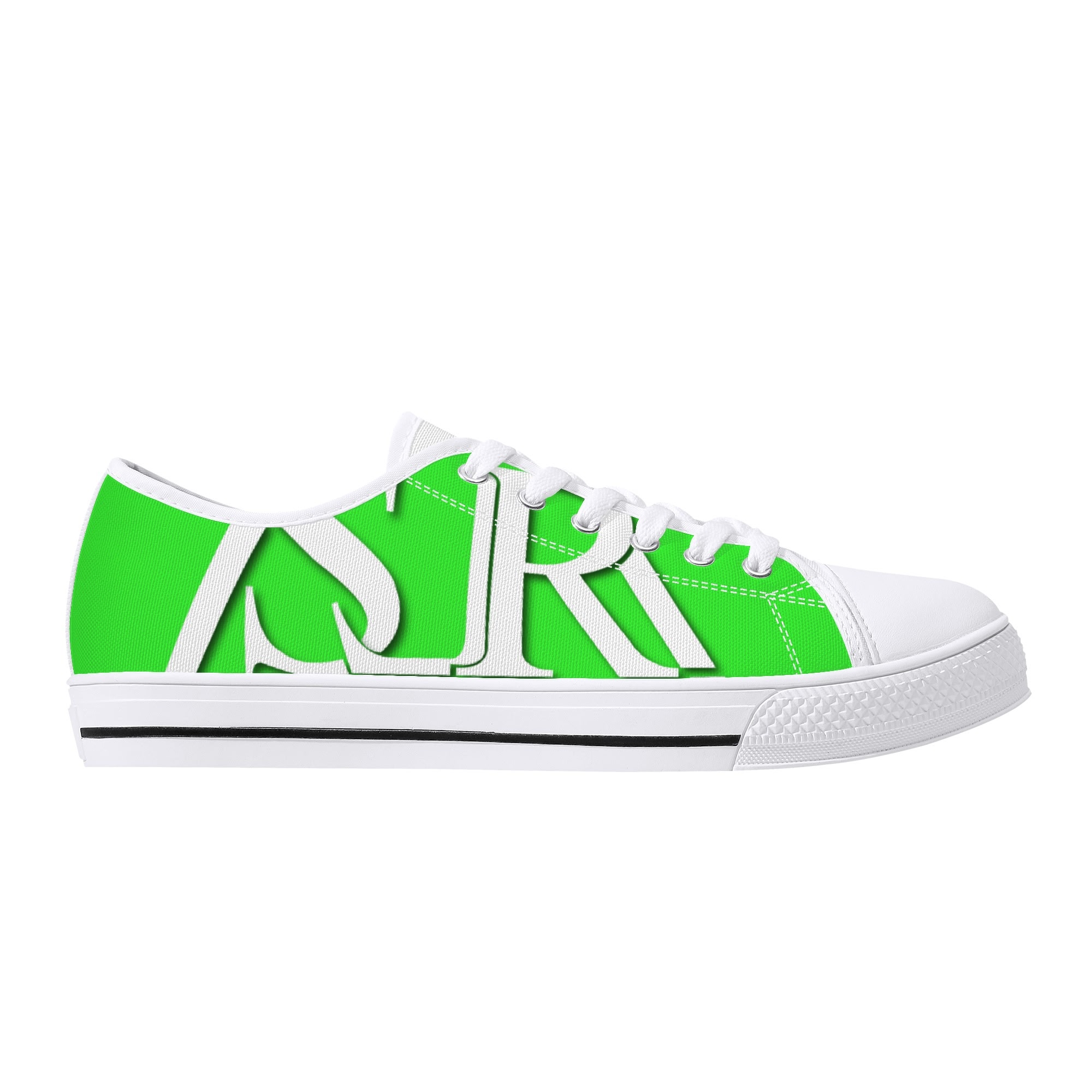 SLR WOMEN'S LIME GREEN/ROYAL BLUE Low Top Canvas Shoes - Image 8