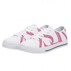 SLR Men's WHITE/PINK Low Top Canvas Shoes