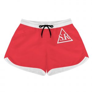 SLR RED/WHITE Women's Beach Shorts
